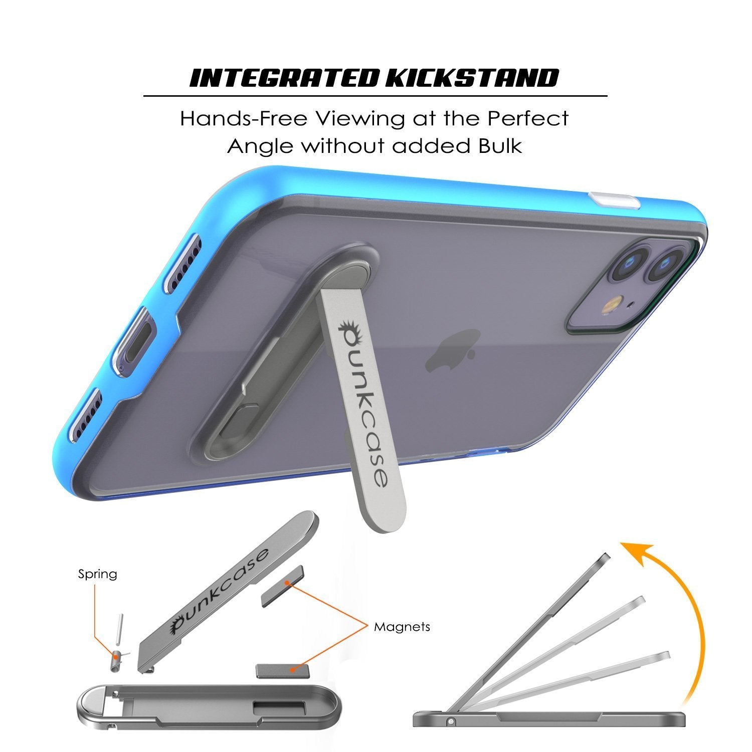 iPhone 12 Mini Case, PUNKcase [LUCID 3.0 Series] [Slim Fit] Protective Cover w/ Integrated Screen Protector [Blue]