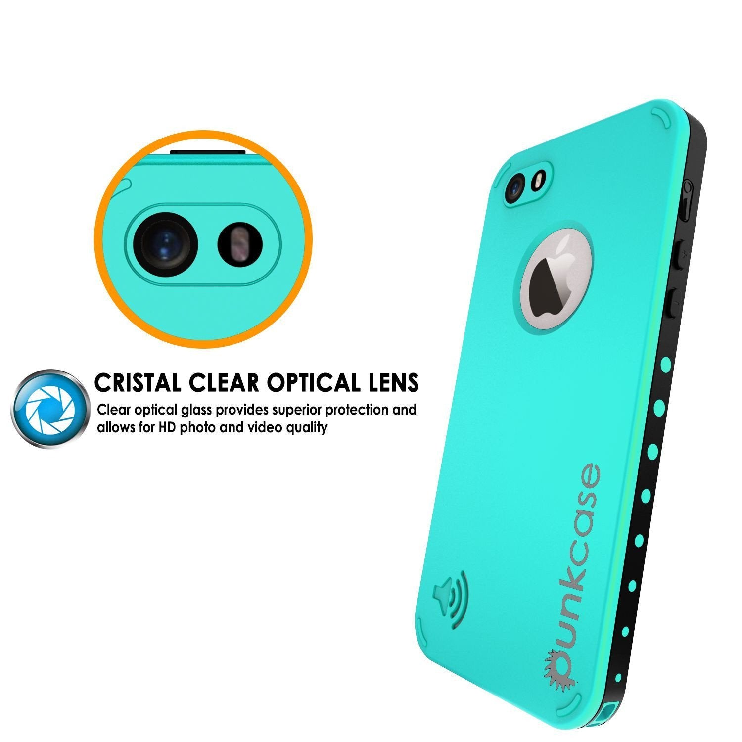 iPhone SE/5S/5 Waterproof Case, PunkCase StudStar Teal Shock/Dirt/Snow Proof | Lifetime Warranty