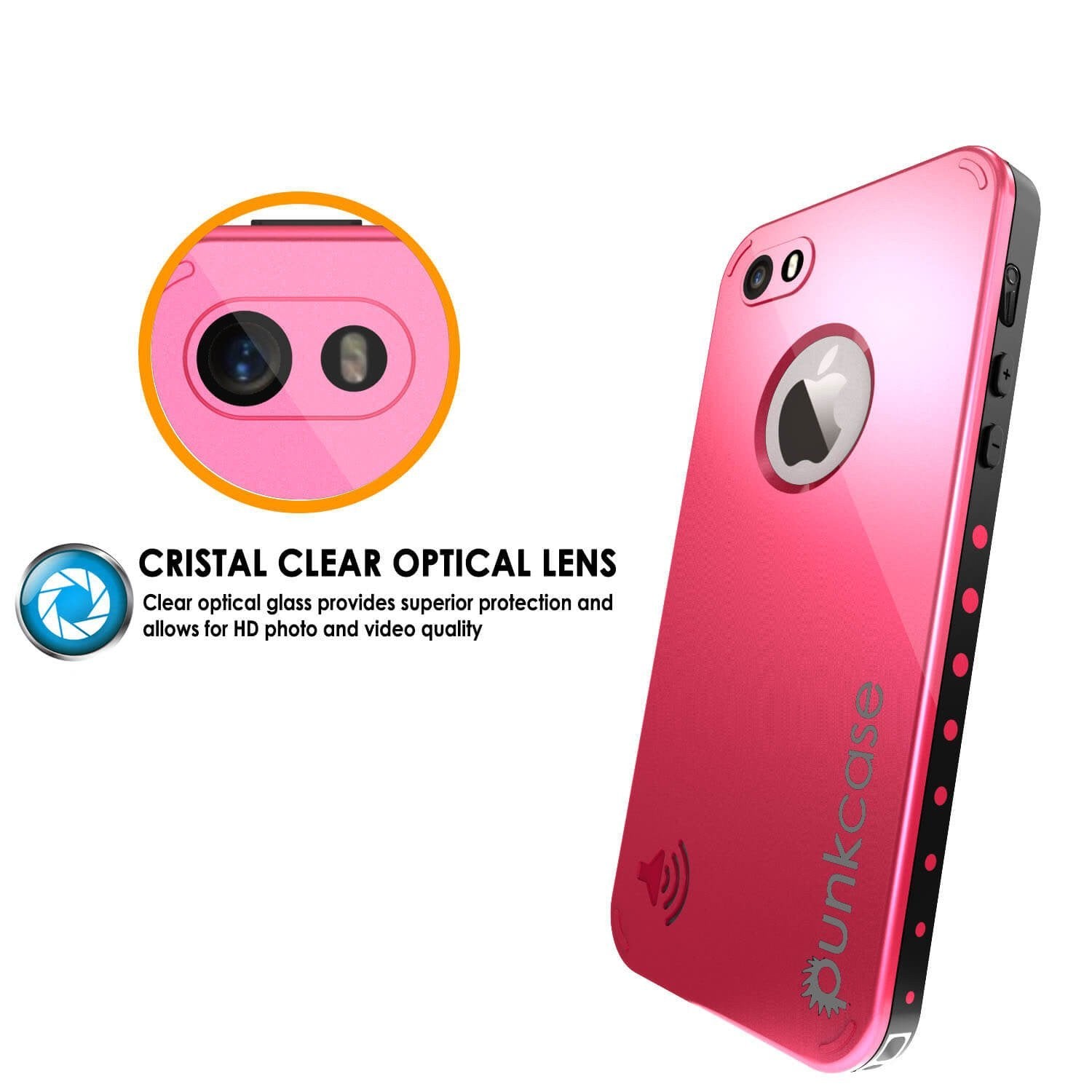 iPhone SE/5S/5 Waterproof Case, PunkCase StudStar Pink  Shock/Dirt/Snow Proof | Lifetime Warranty
