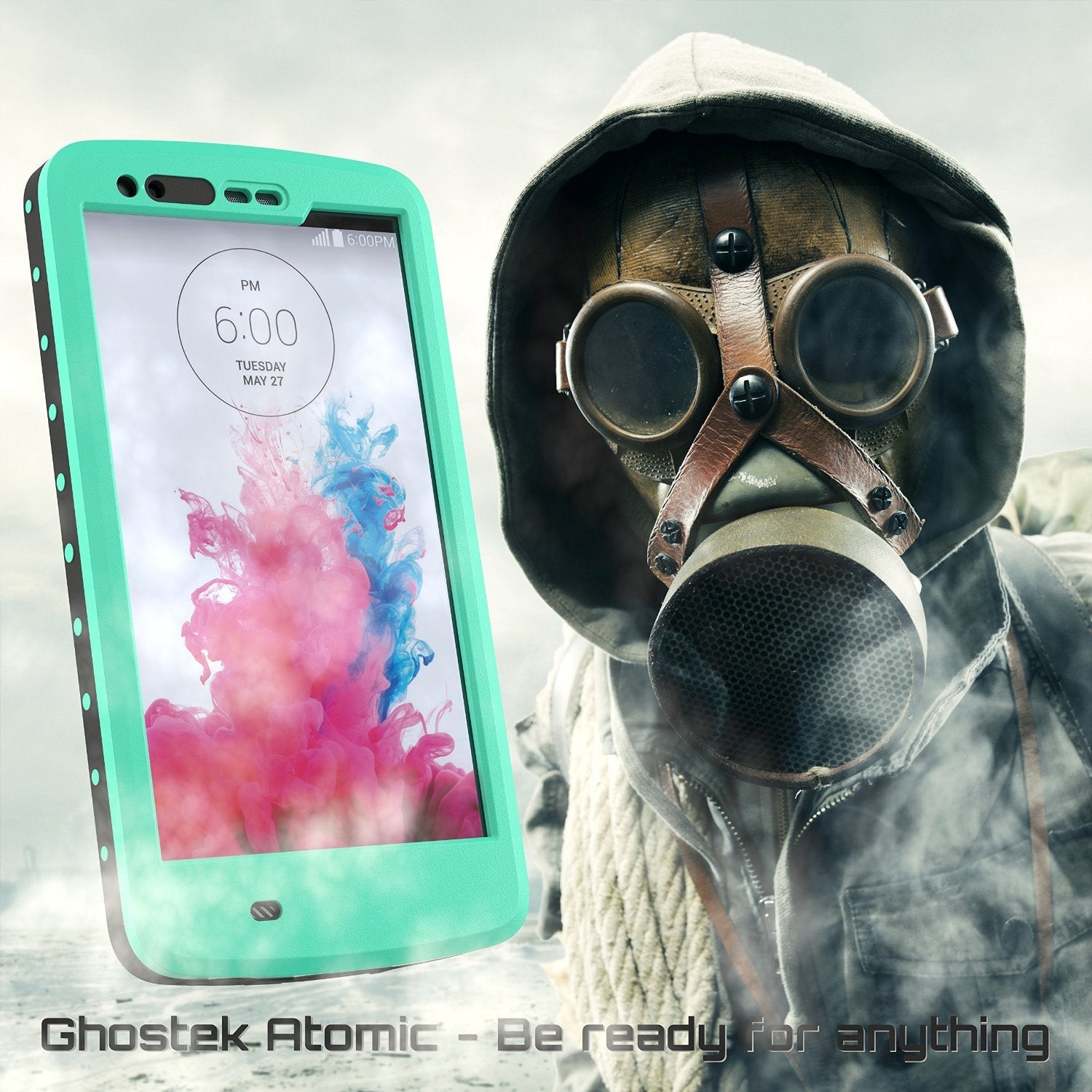LG G3 Waterproof Case, Ghostek Atomic Teal W/ Attached Screen Protector  Slim Fitted  LG G3
