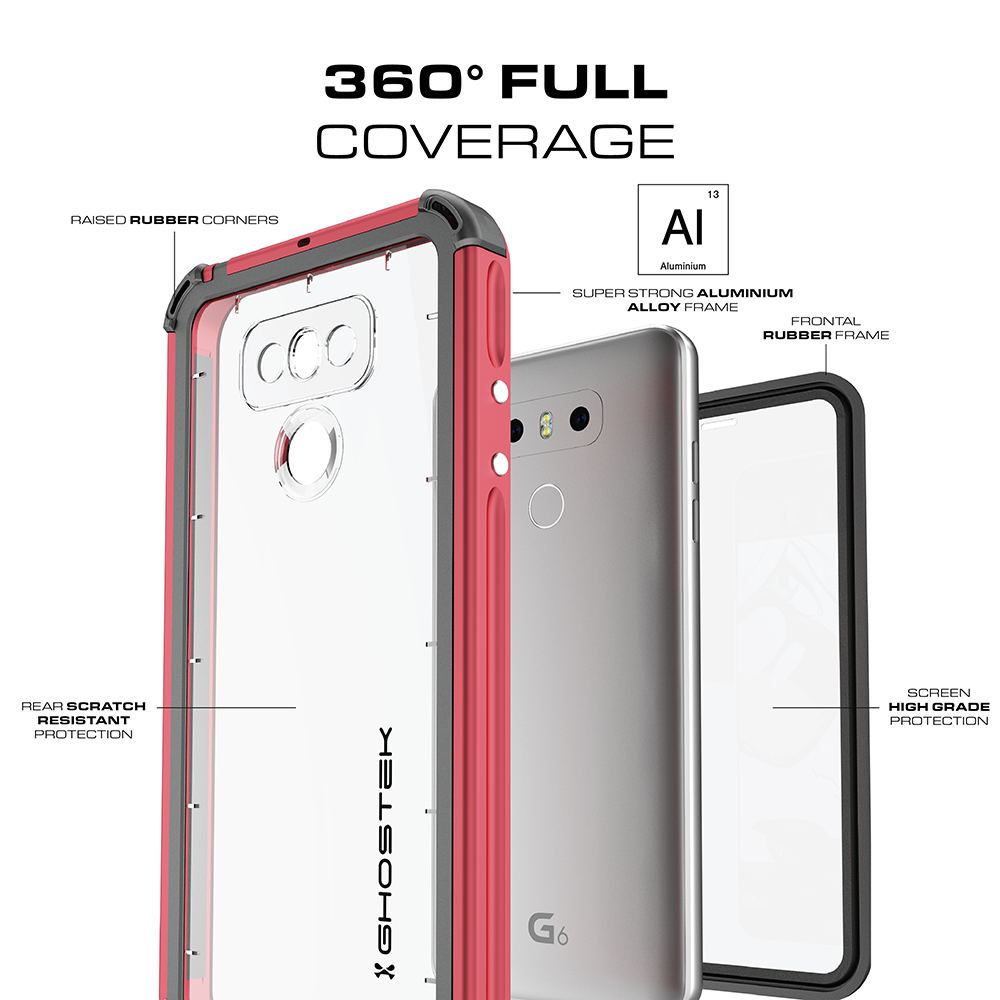Lg G6 Waterproof Case | Atomic 3 Series | Pink