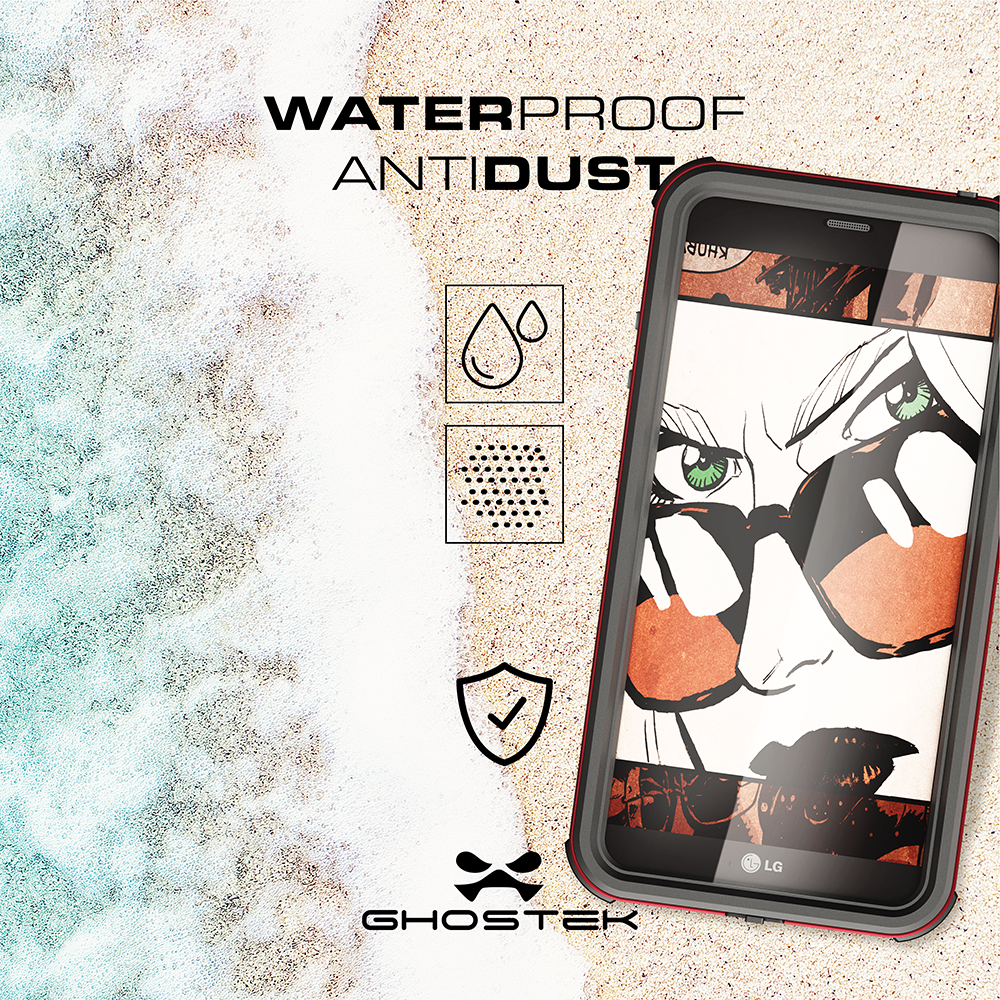 Lg G6 Waterproof Case | Atomic 3 Series | Red