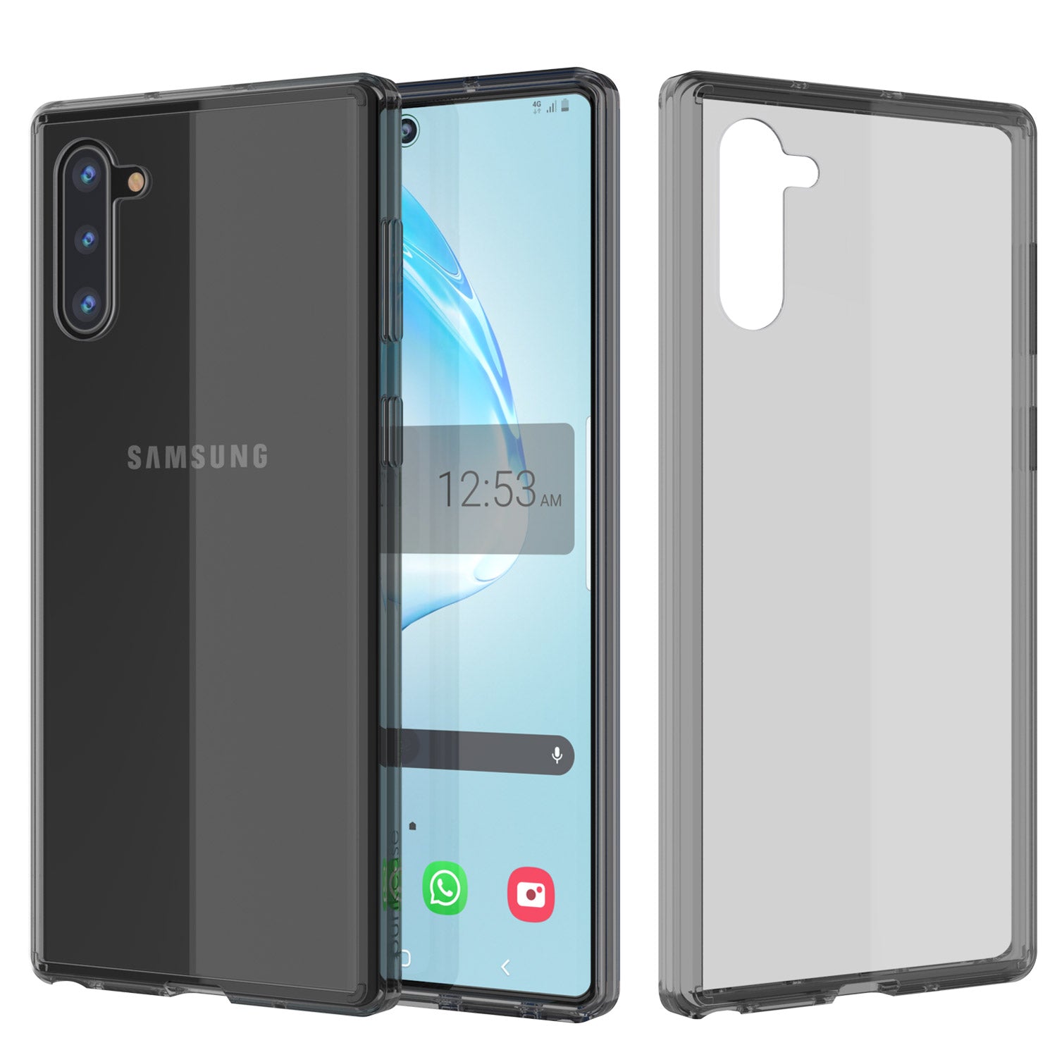 Galaxy Note 10 Punkcase Lucid-2.0 Series Slim Fit Armor Crystal Black Case Cover