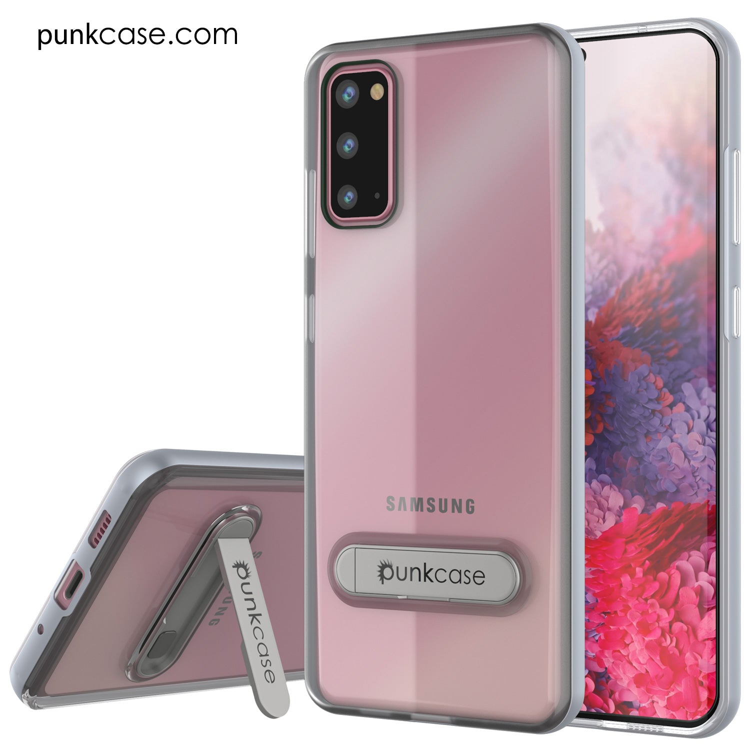 Galaxy S20 Case, PUNKcase [LUCID 3.0 Series] [Slim Fit] Armor Cover w/ Integrated Screen Protector [Silver]
