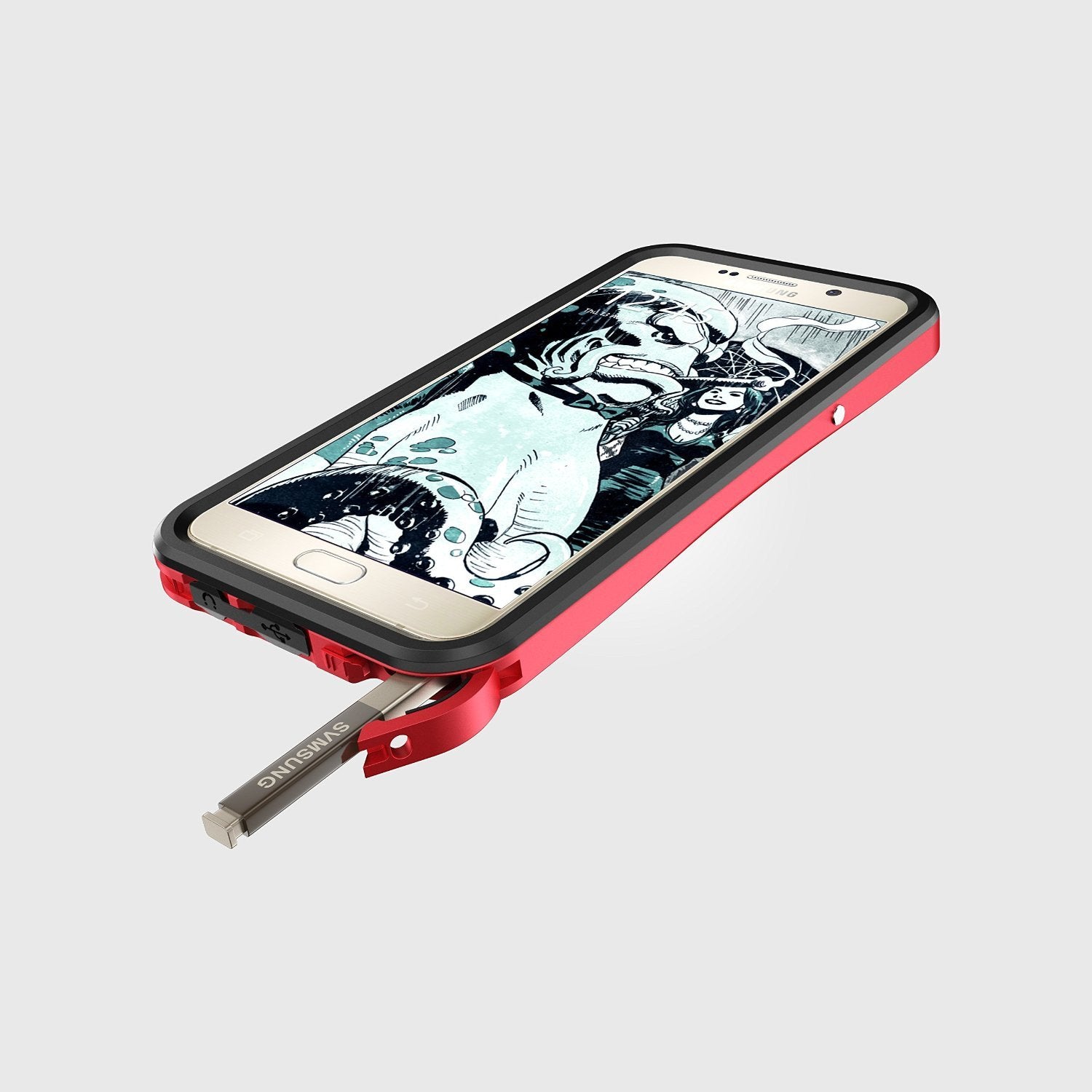 Note 5 Waterproof Case, Ghostek® Atomic 2.0 Series Red for Samsung Galaxy Note 5 | Aluminum Frame