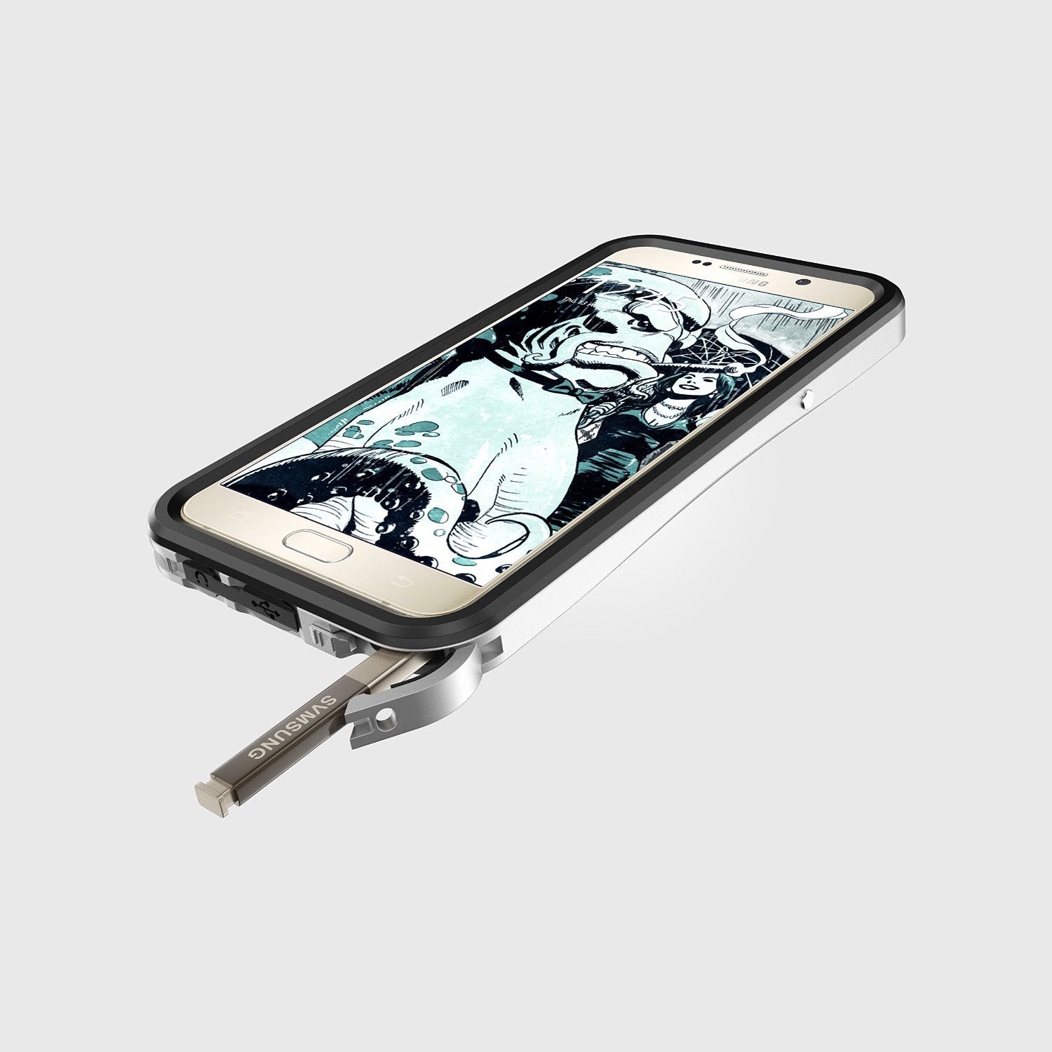 Note 5 Waterproof Case, Ghostek® Atomic 2.0 Series Silver for Samsung Galaxy Note 5 | Aluminum Frame