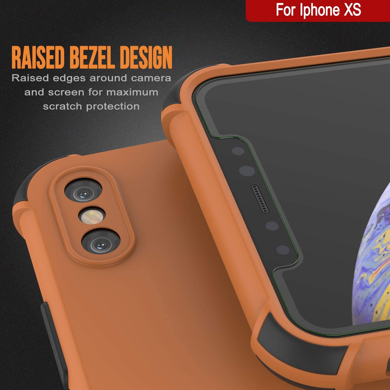 Punkcase Protective & Lightweight TPU Case [Sunshine Series] for iPhone XS [Orange]