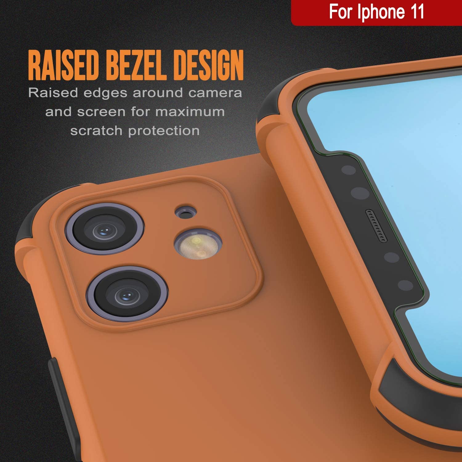 Punkcase Protective & Lightweight TPU Case [Sunshine Series] for iPhone 11 [Orange]