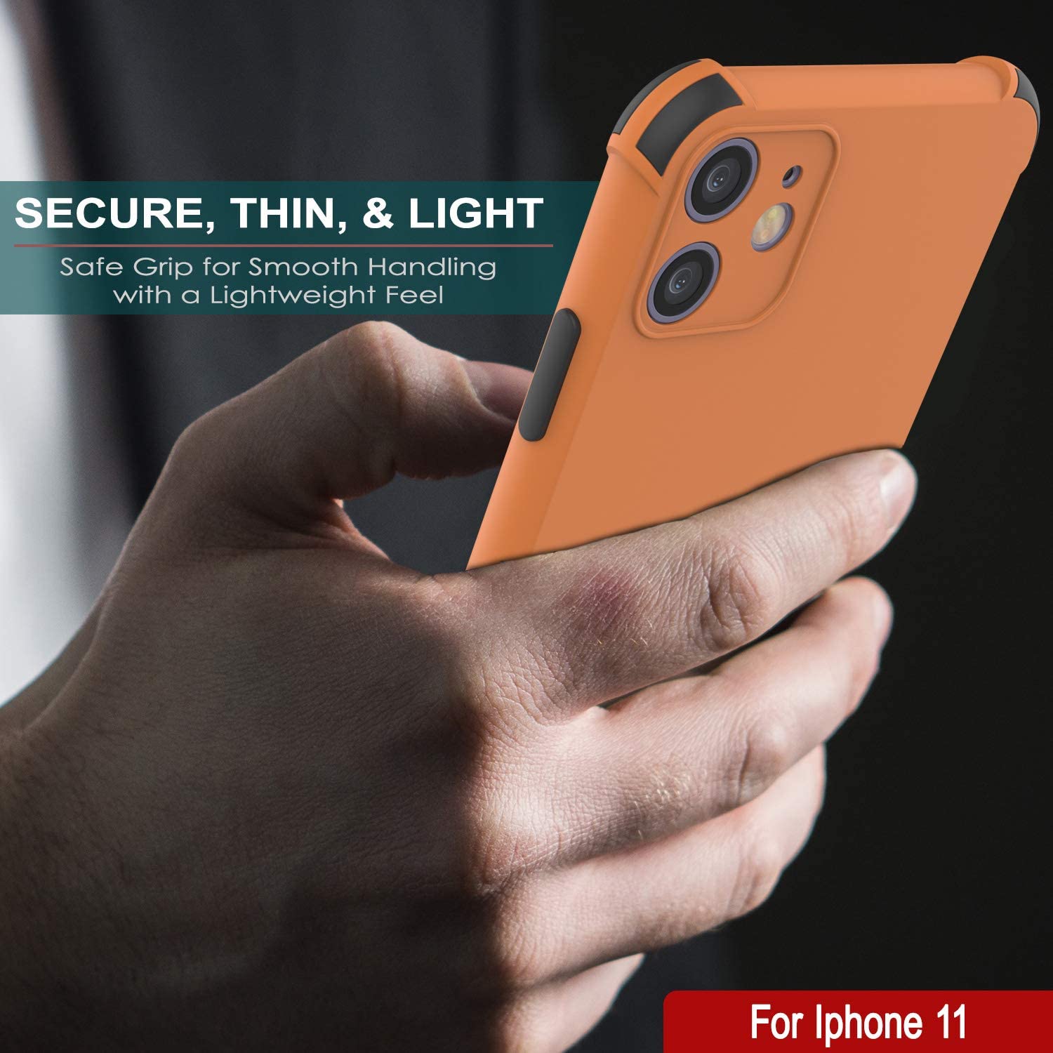 Punkcase Protective & Lightweight TPU Case [Sunshine Series] for iPhone 11 [Orange]