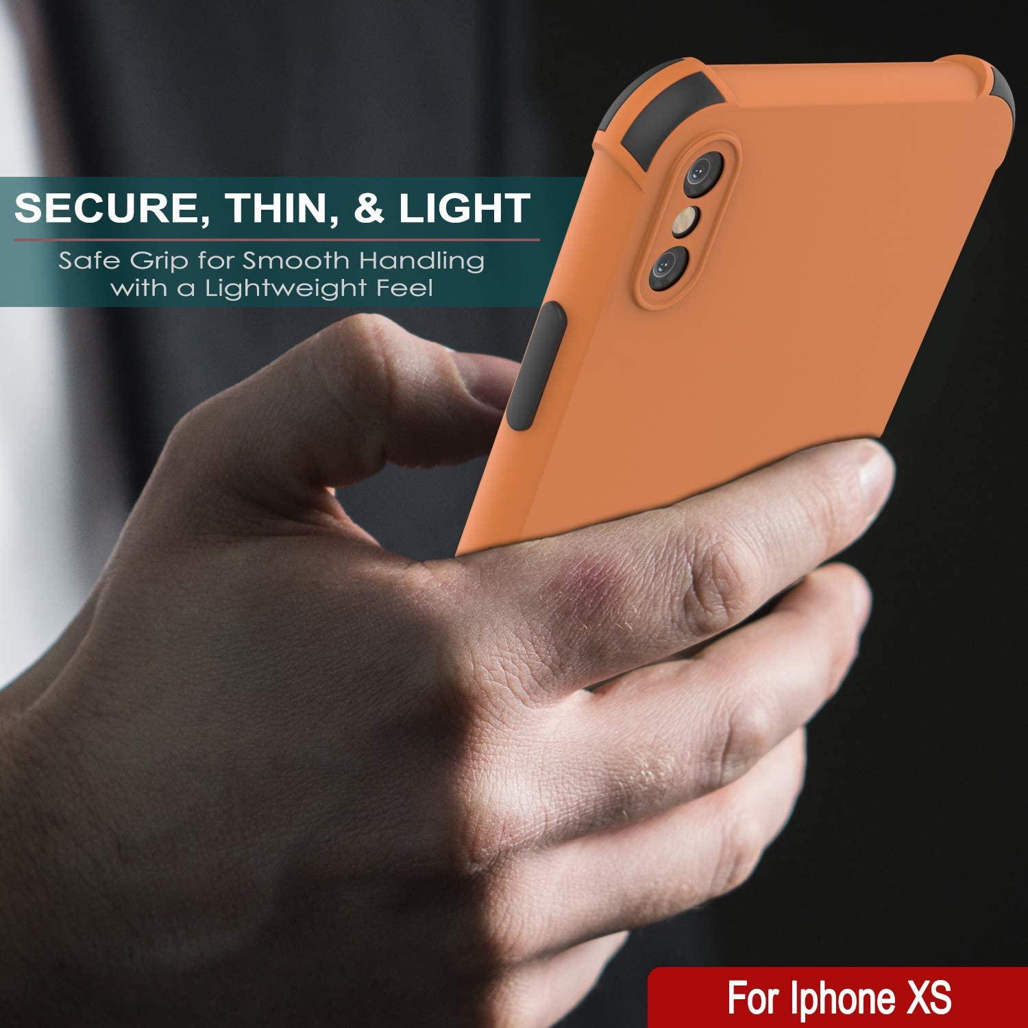 Punkcase Protective & Lightweight TPU Case [Sunshine Series] for iPhone XS [Orange]