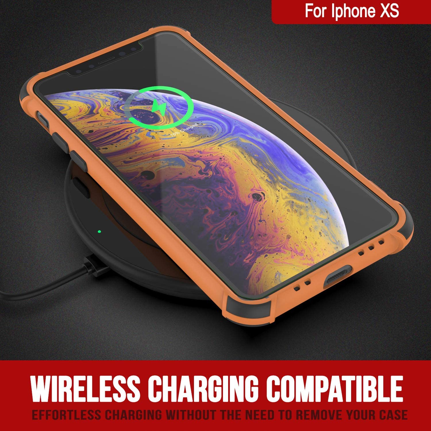 Punkcase Protective & Lightweight TPU Case [Sunshine Series] for iPhone XS [Orange]