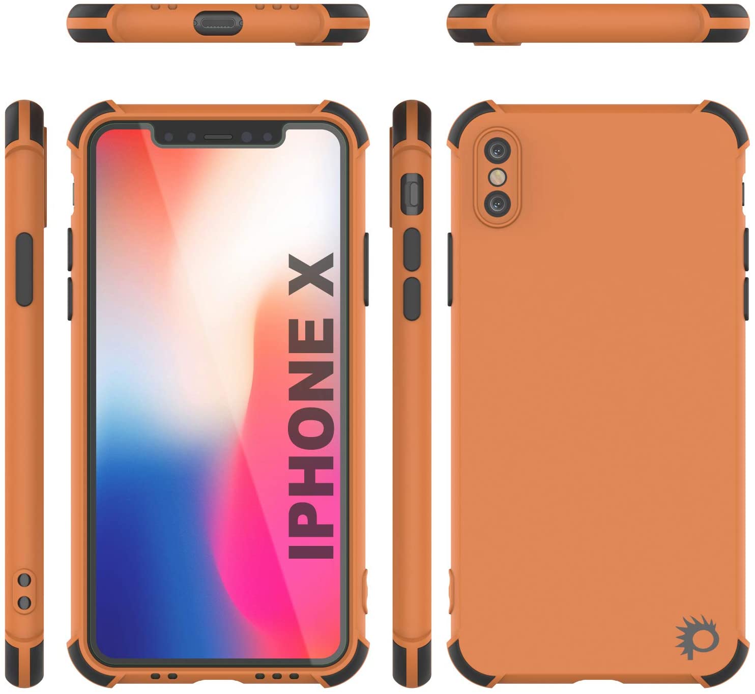 Punkcase Protective & Lightweight TPU Case [Sunshine Series] for iPhone X [Orange]