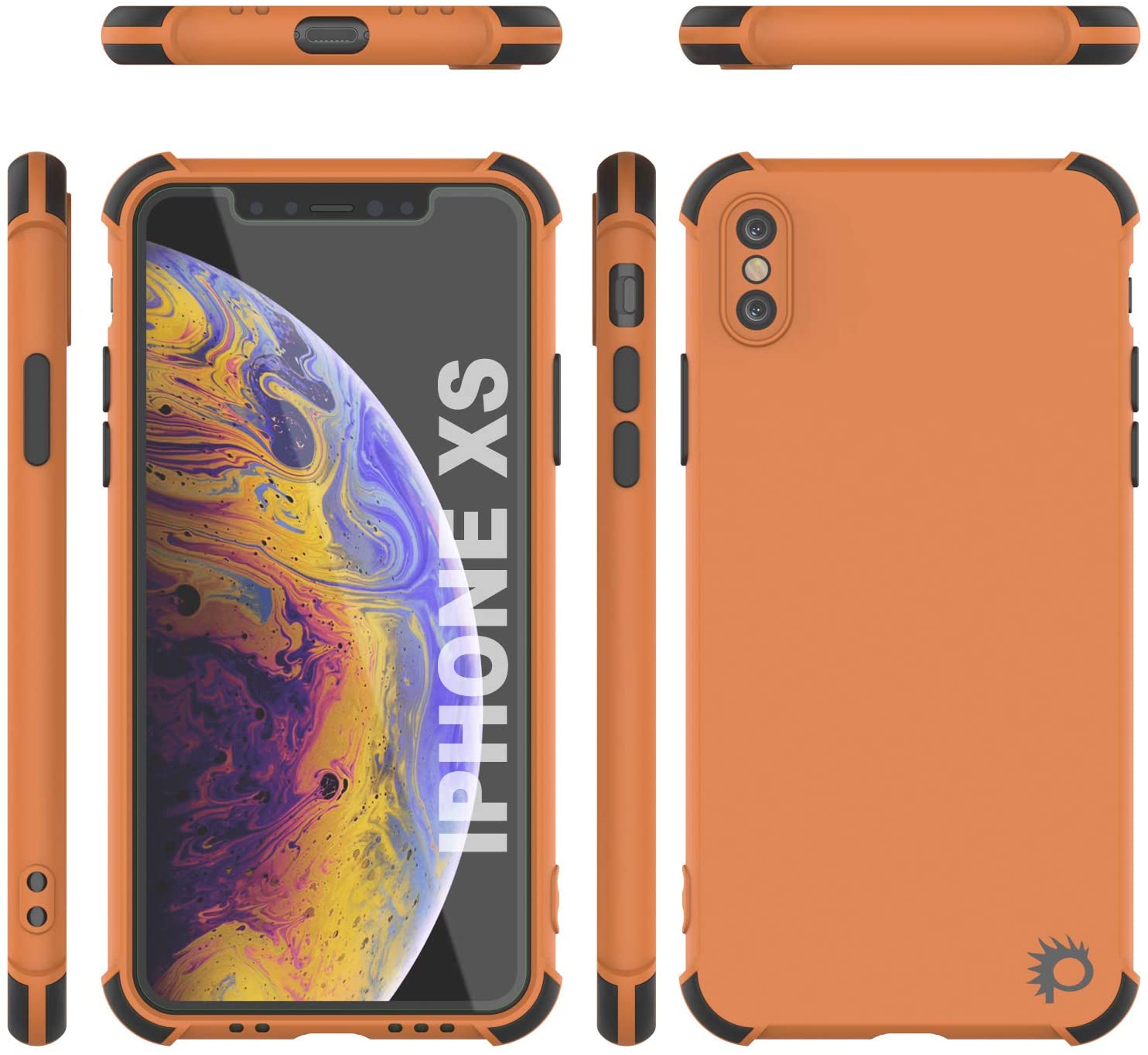 Punkcase Protective & Lightweight TPU Case [Sunshine Series] for iPhone XS [Orange]