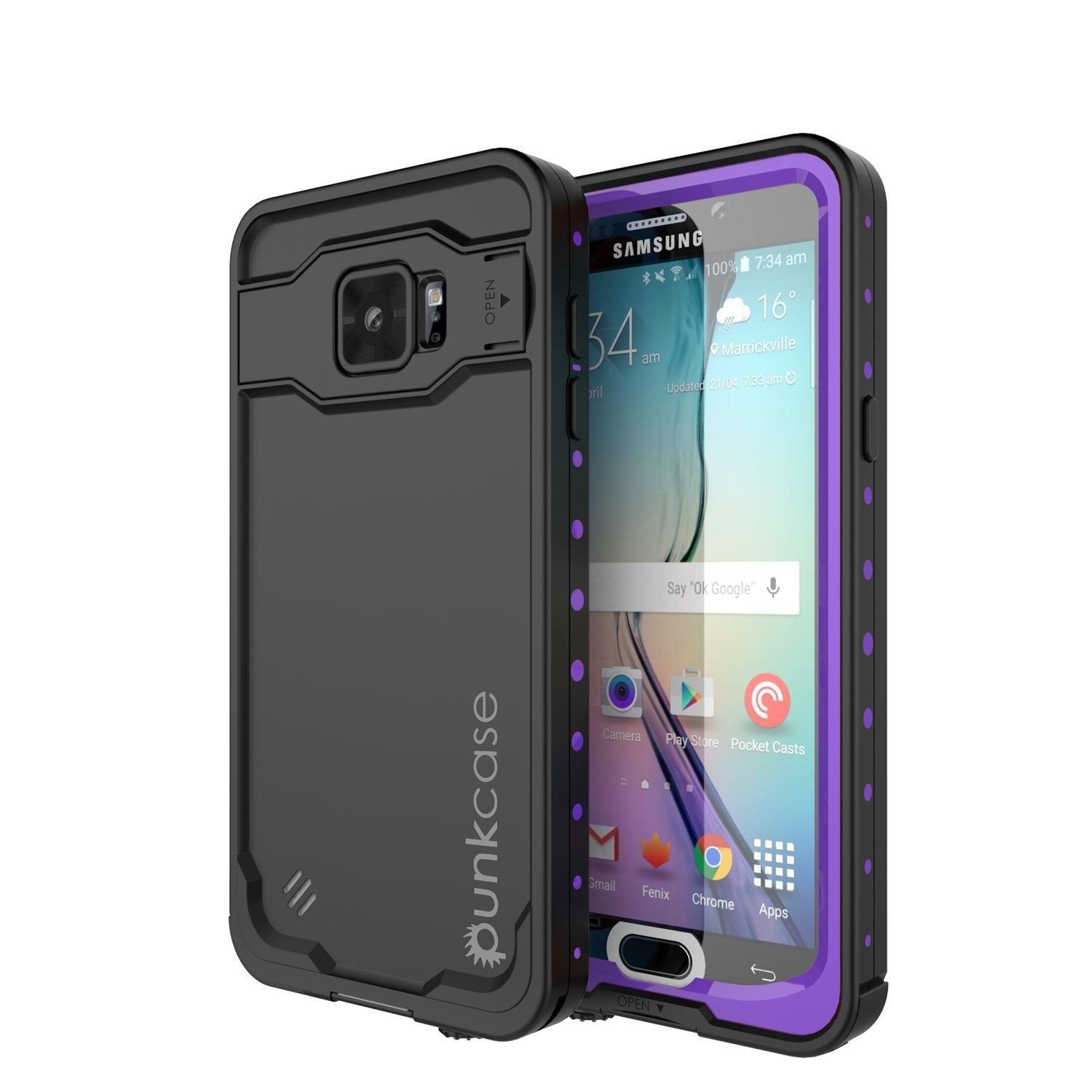 Galaxy Note 5 Waterproof Case, PunkCase StudStar Purple Shock/Dirt/Snow Proof | Lifetime Warranty