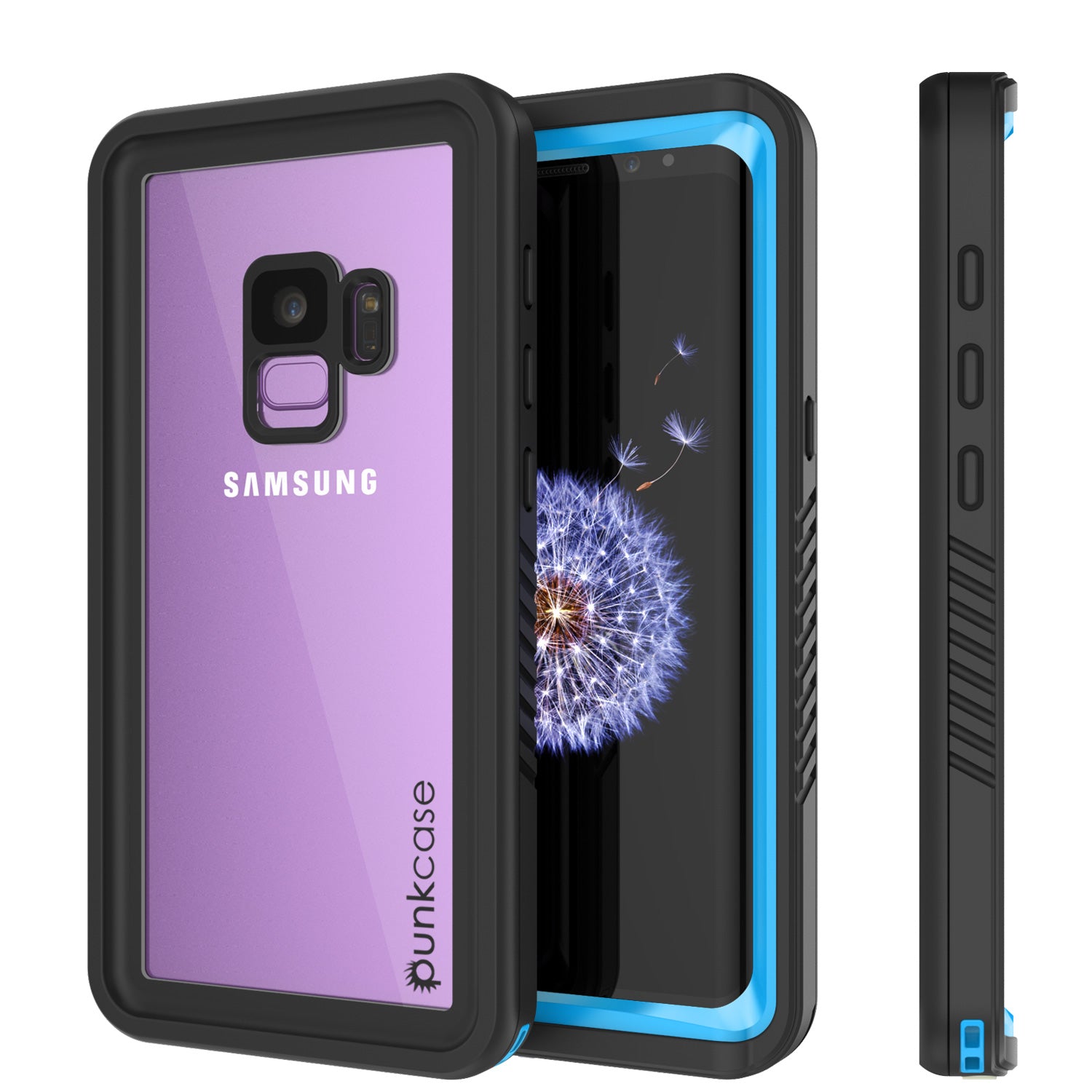 Galaxy S9 Punkcase Extreme Armor Cover W/ Built In Screen [Light blue]