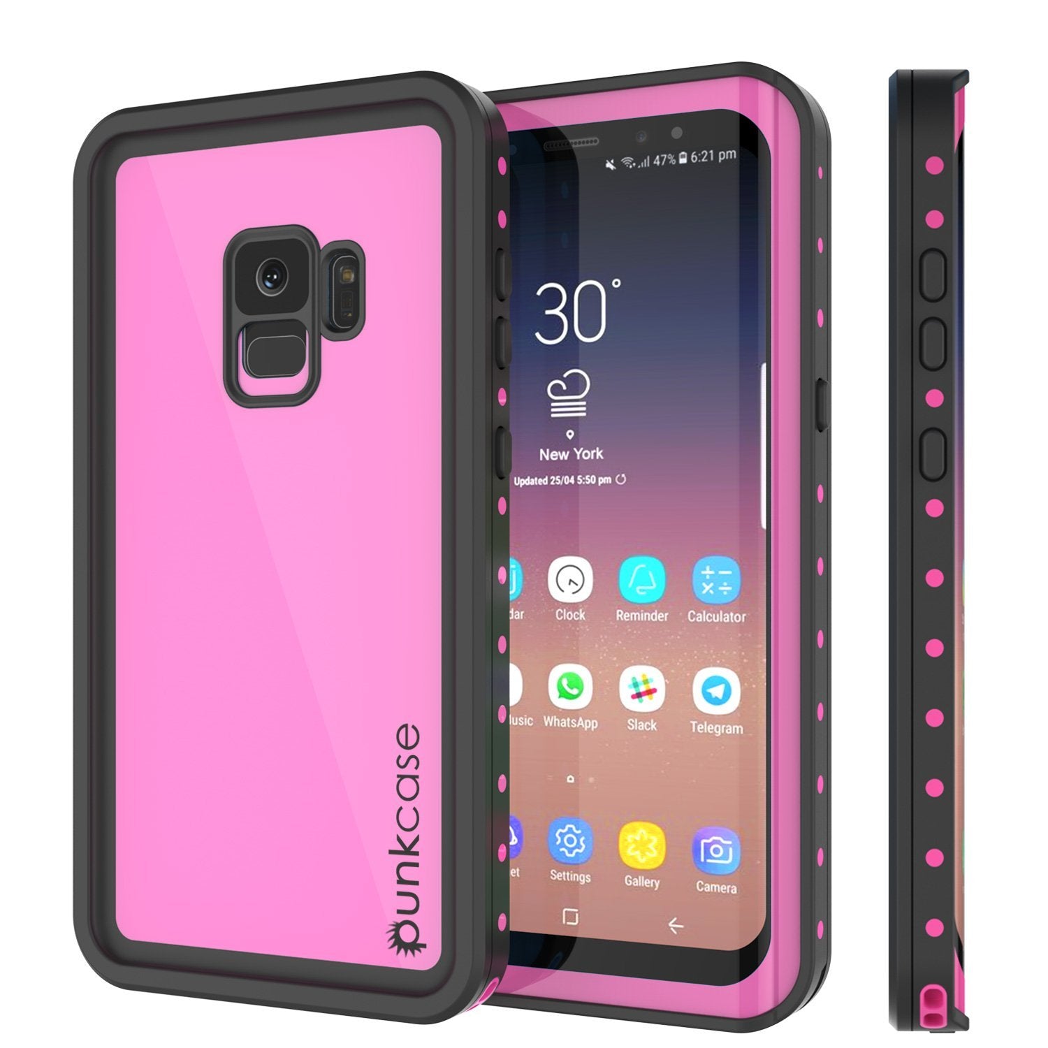 Galaxy S10e Waterproof Case PunkCase StudStar Pink Thin 6.6ft Underwater IP68 Shock/Snow Proof