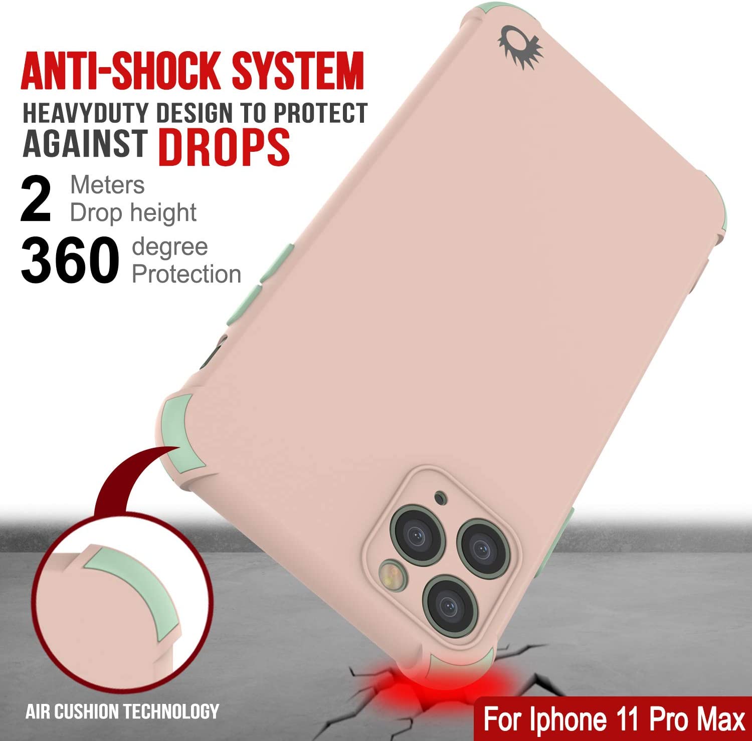 Punkcase Protective & Lightweight TPU Case [Sunshine Series] for iPhone 11 Pro Max [Pink]