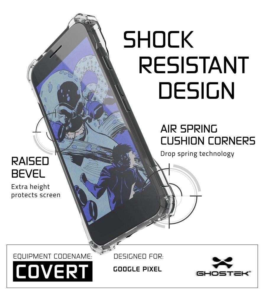 Google Pixel Case, Ghostek® Covert Clear, Premium Impact Protective Armor | Lifetime Warranty Exchange