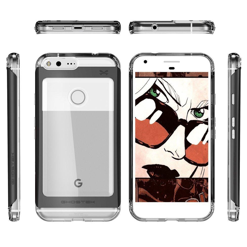 Google Pixel Case, Ghostek® Cloak 2.0 Black w/ ExplosionProof Screen Protector | Aluminum Frame