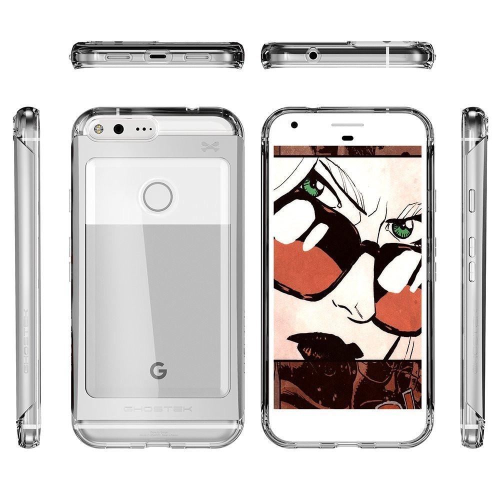 Google Pixel XL Case, Ghostek® 2.0 Silver Series w/ Explosion-Proof Screen Protector | Aluminum Frame