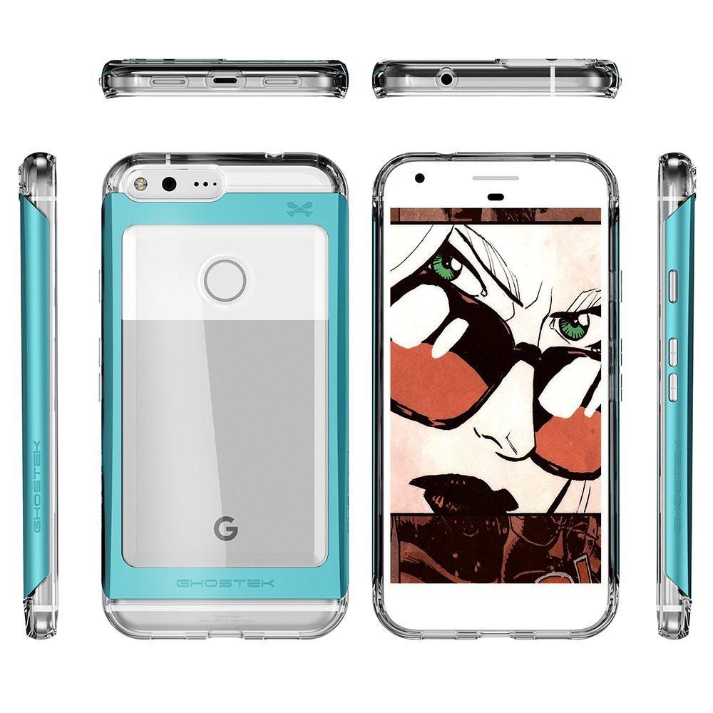 Google Pixel Case, Ghostek® 2.0 Teal Series w/ Explosion-Proof Screen Protector | Aluminum Frame