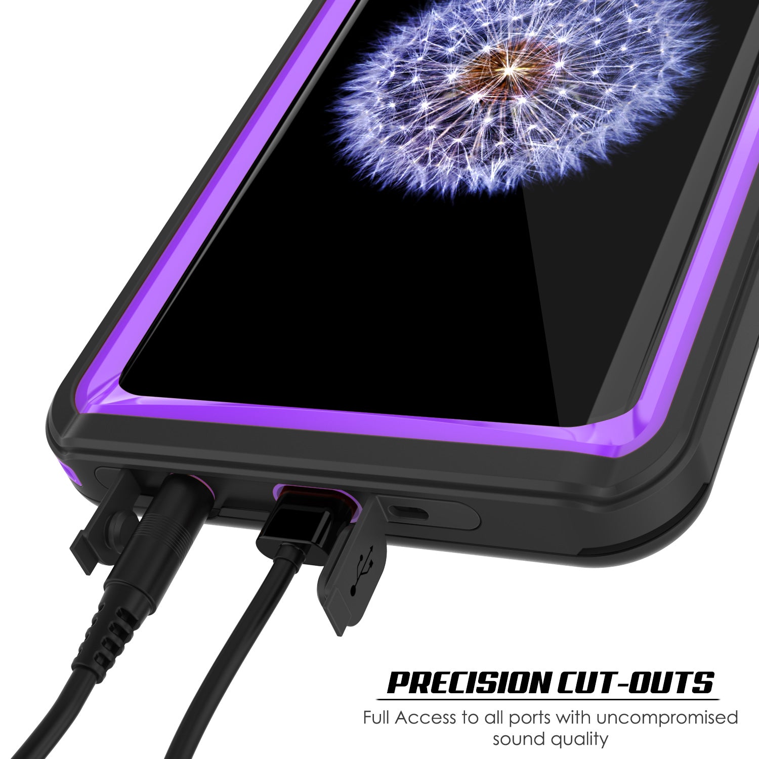 Galaxy S9 Plus, Punkcase Extreme W/ Built Screen Protector Purple