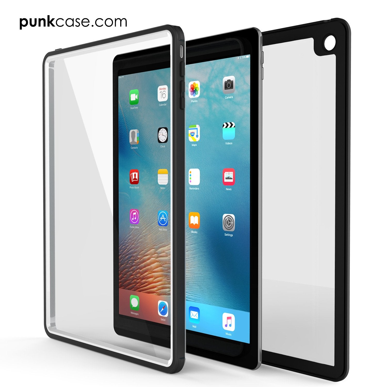 Punkcase iPad Pro 9.7 Case [CRYSTAL Series], Waterproof, Ultra-Thin Cover [Shockproof] [Dustproof] with Built-in Screen Protector [White]