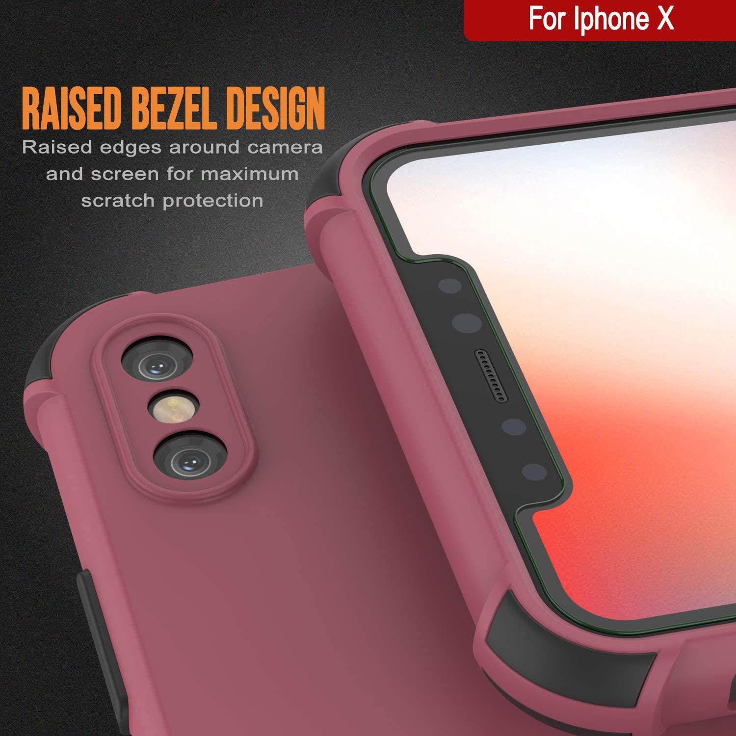 Punkcase Protective & Lightweight TPU Case [Sunshine Series] for iPhone X [Rose]