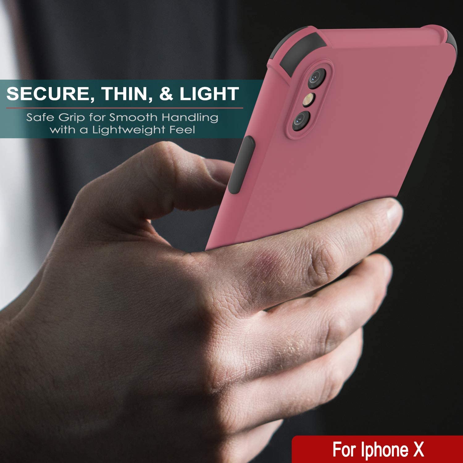 Punkcase Protective & Lightweight TPU Case [Sunshine Series] for iPhone X [Rose]