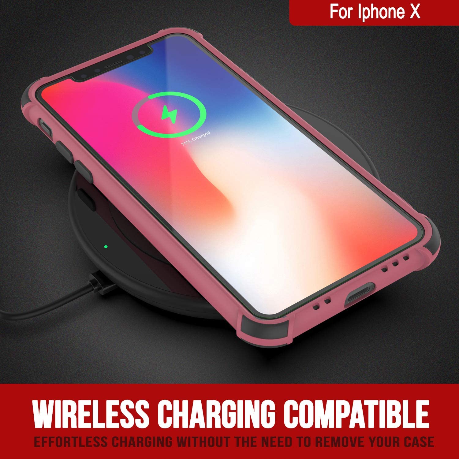 Punkcase Protective & Lightweight TPU Case [Sunshine Series] for iPhone X [Rose]