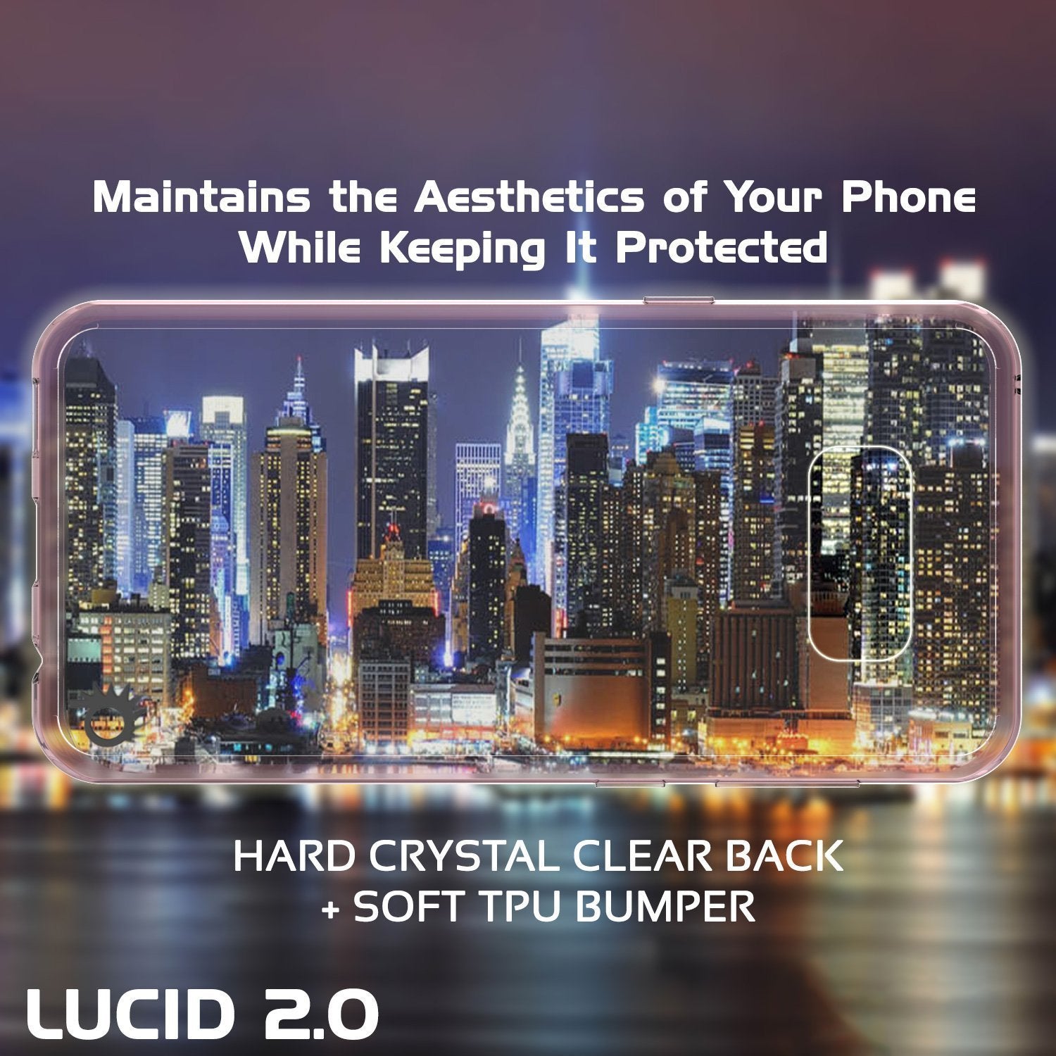 Galaxy S8 Plus Punkcase LUCID 2.0 Series Clear Back Case, CRYSTAL PINK