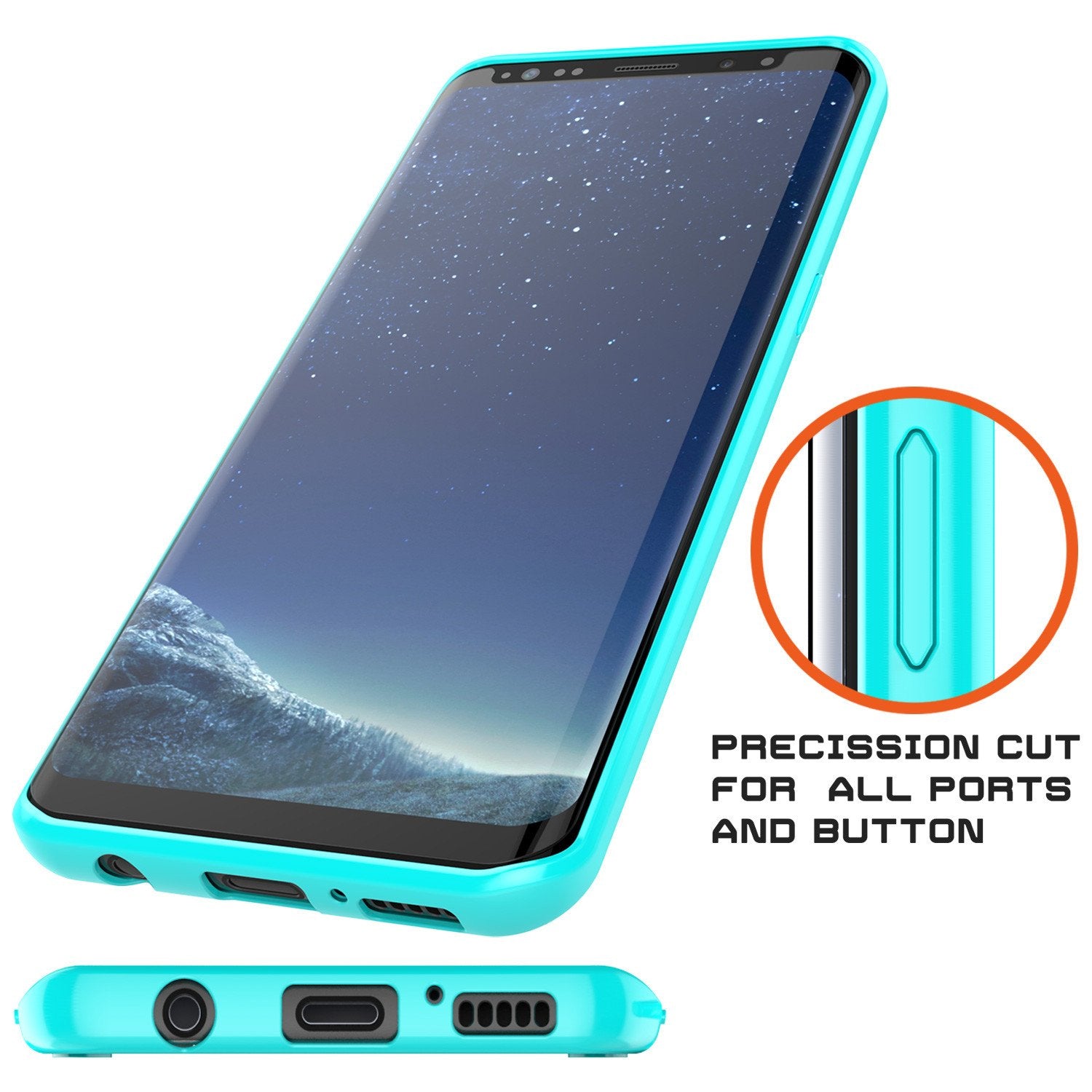 Galaxy S8 Case, Punkcase [LUCID 2.0 Series] [Slim Fit] [TEAL]