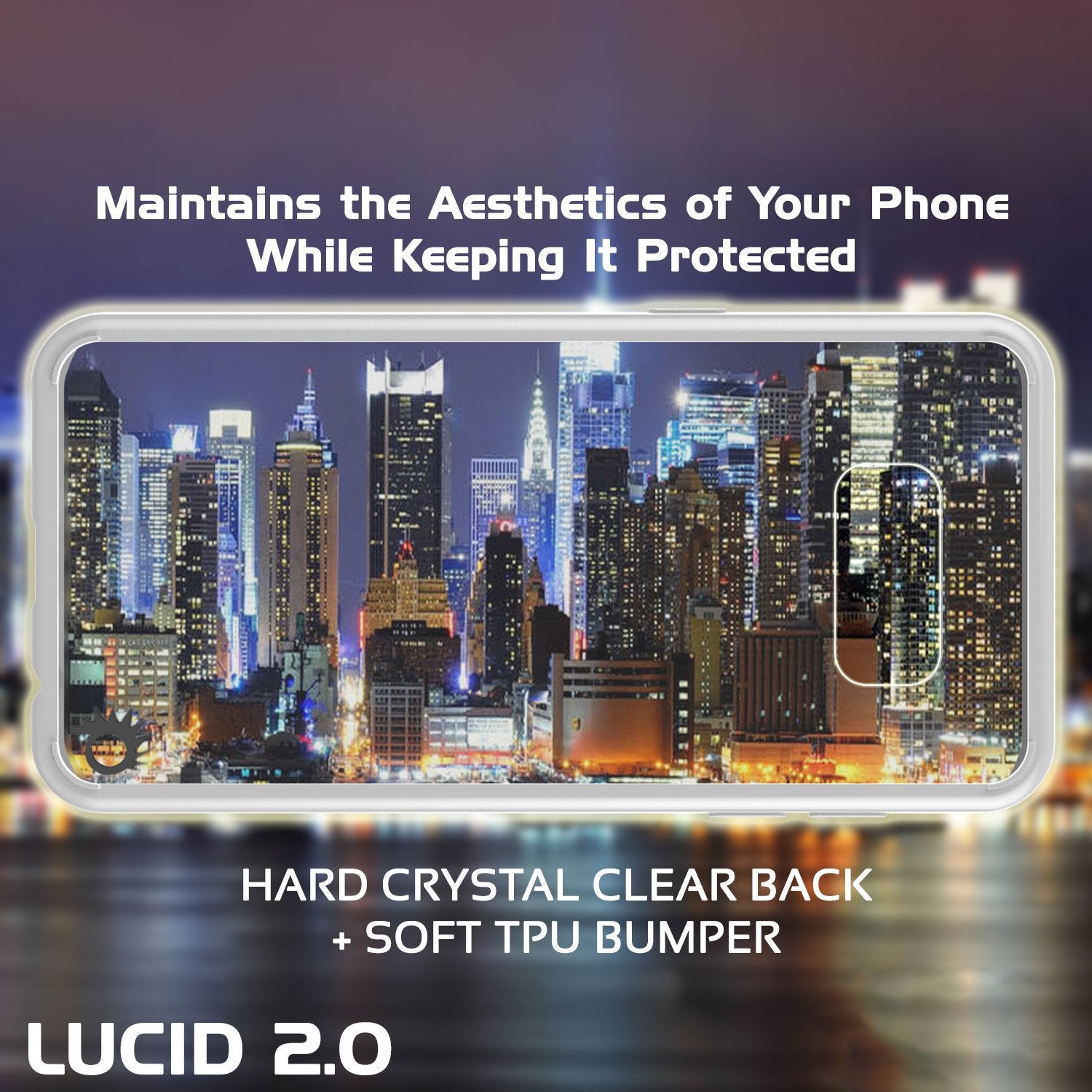 Galaxy S8 Plus Punkcase LUCID 2.0 Series Clear Back Case, White