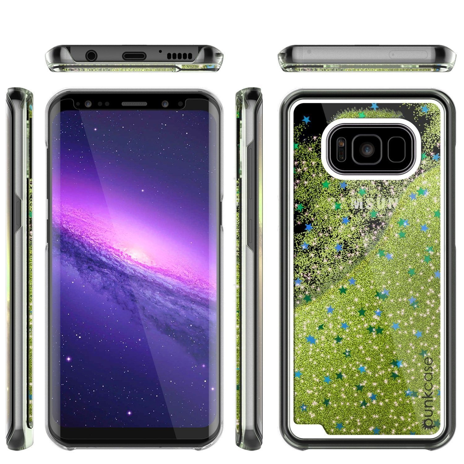 S8 Plus Punkcase, Liquid Light Green Series Dual Layer Cover