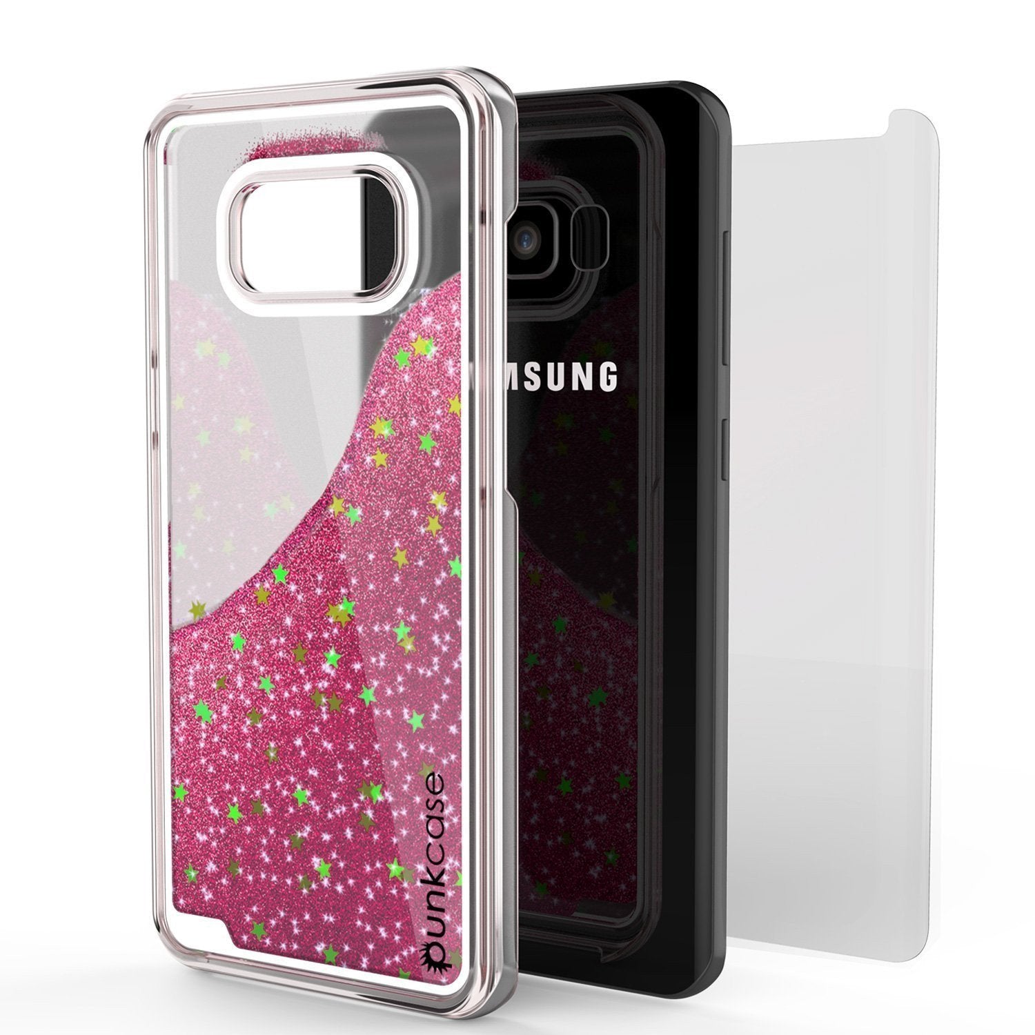 S8 Plus Case, Punkcase Liquid Pink Series Protective Dual Layer Cover