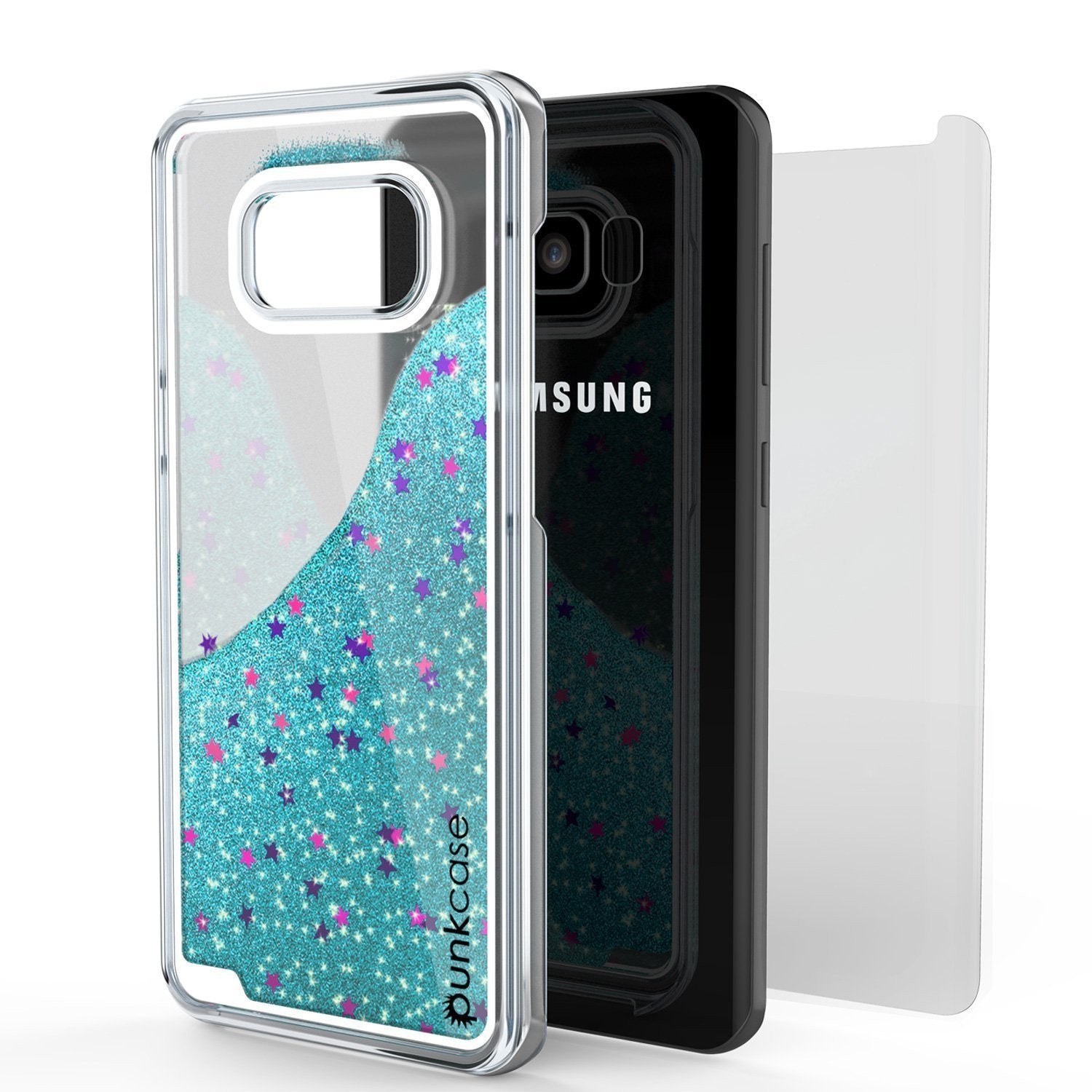 S8 Plus Punkcase, Liquid Teal Series Protective Dual Layer Cover