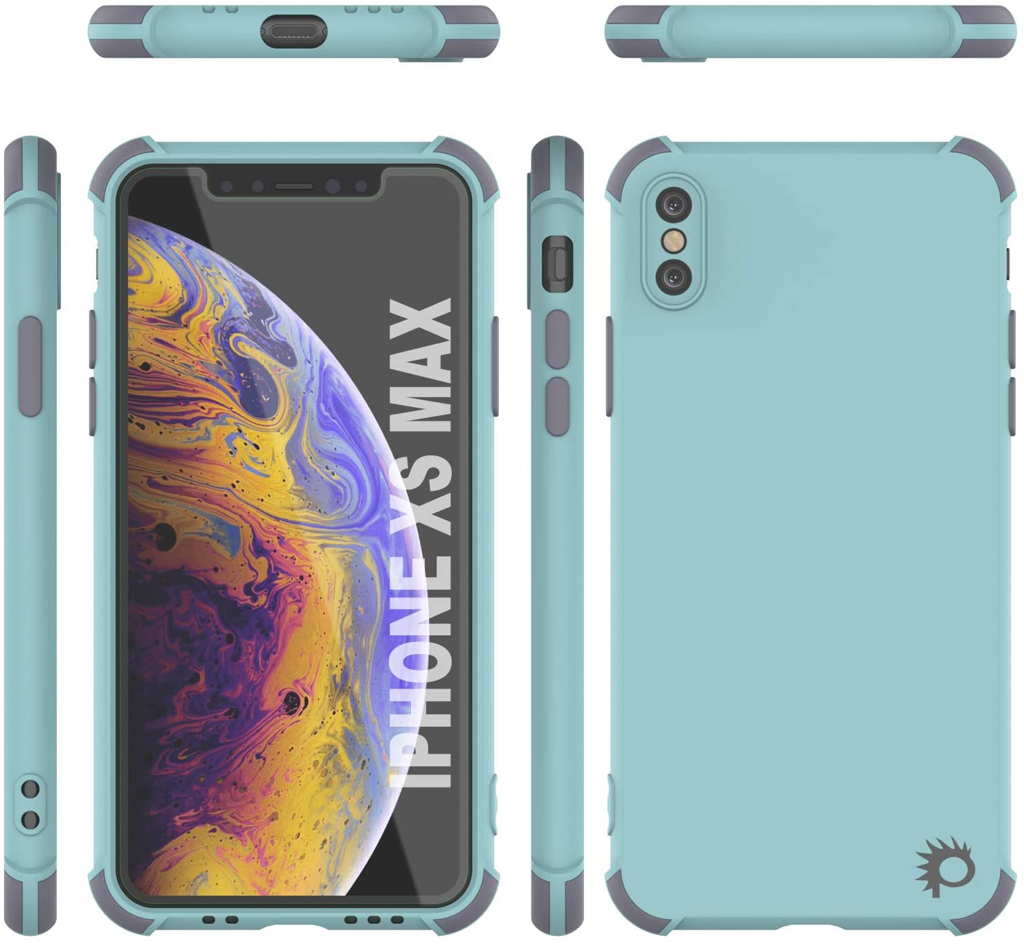 Punkcase Protective & Lightweight TPU Case [Sunshine Series] for iPhone XS Max [Teal]