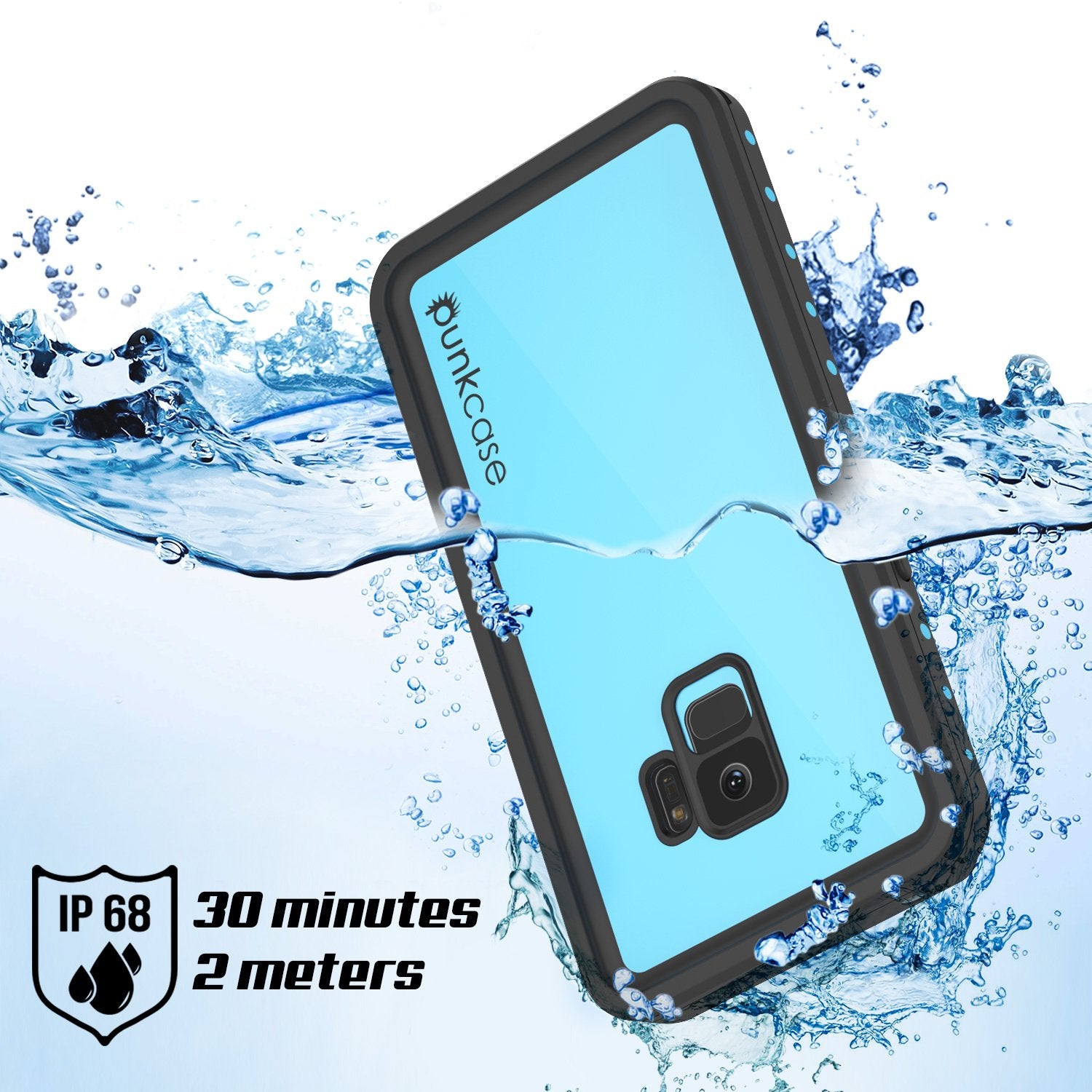 Galaxy S9 Waterproof Case PunkCase StudStar Teal Thin 6.6ft Underwater IP68 Shock/Snow Proof