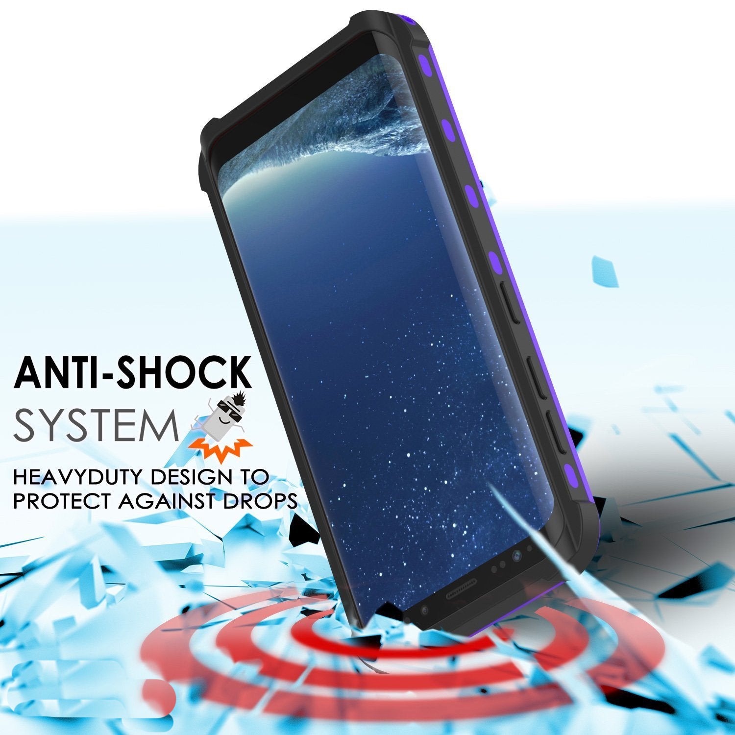 Galaxy S8 Plus PunkCase, [Kickstud Series] Slim Fit Cover [Purple]