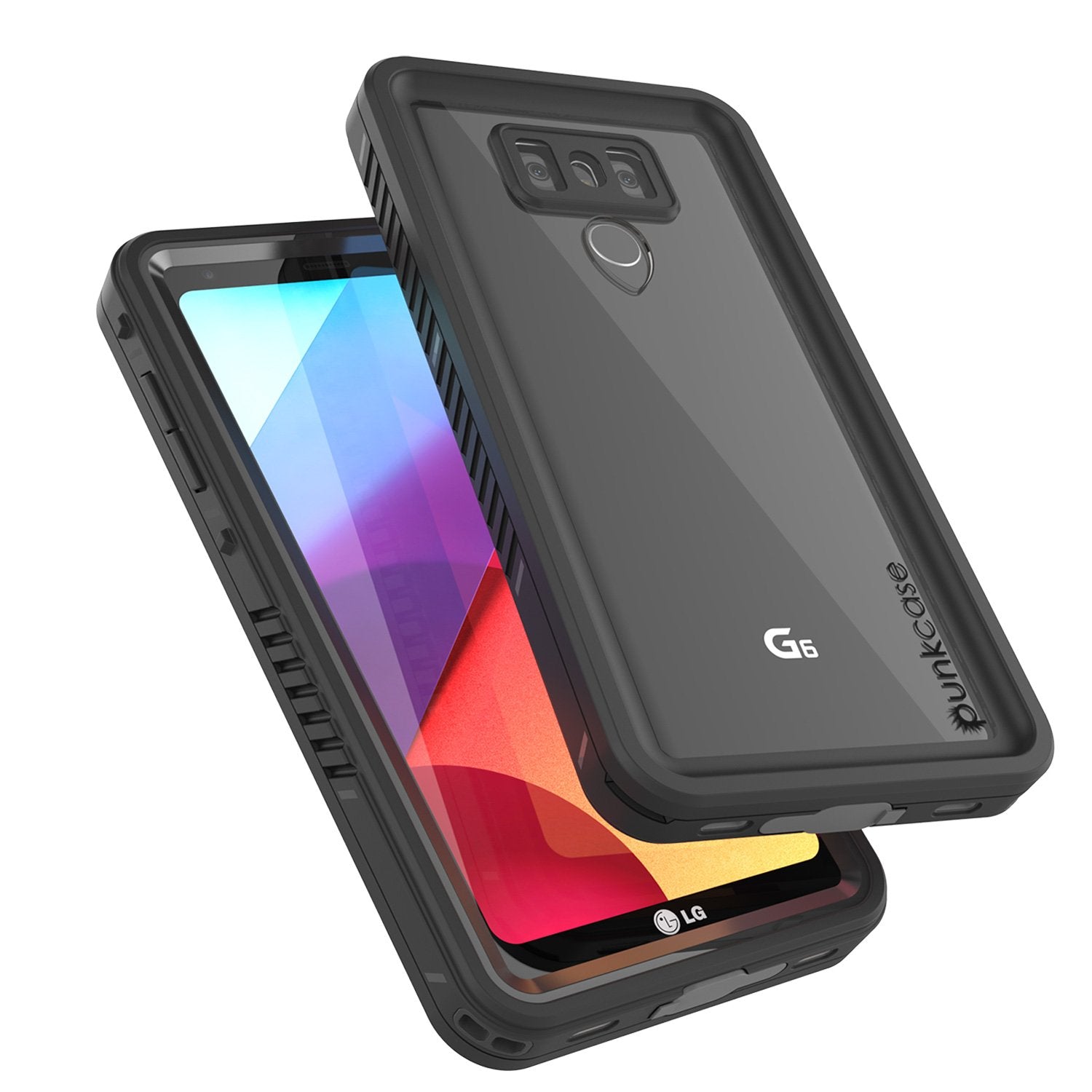 LG G6 Waterproof Case, Punkcase [Extreme Series] Slim Fit, BLACK