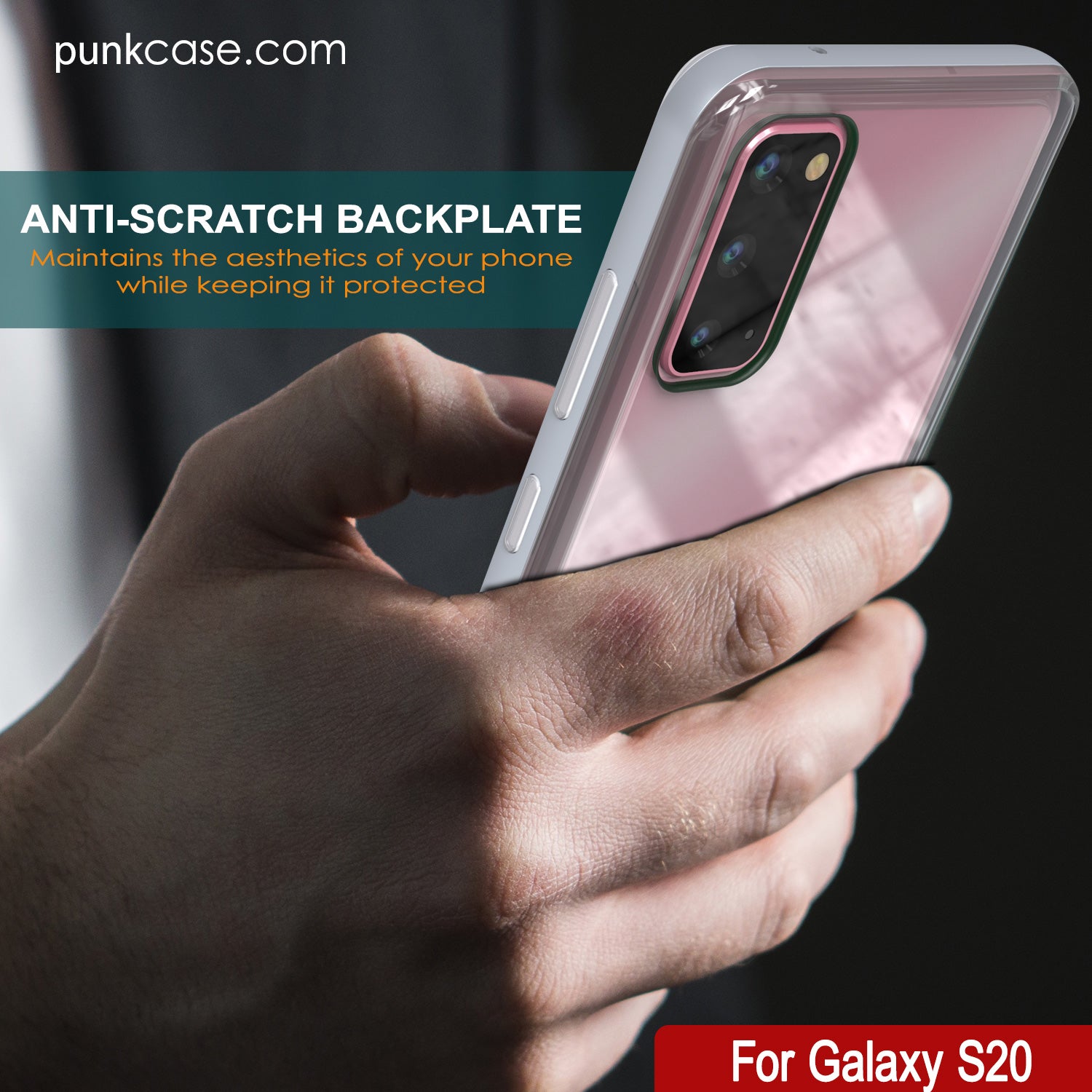 Galaxy S20 Case, PUNKcase [LUCID 3.0 Series] [Slim Fit] Armor Cover w/ Integrated Screen Protector [Silver]