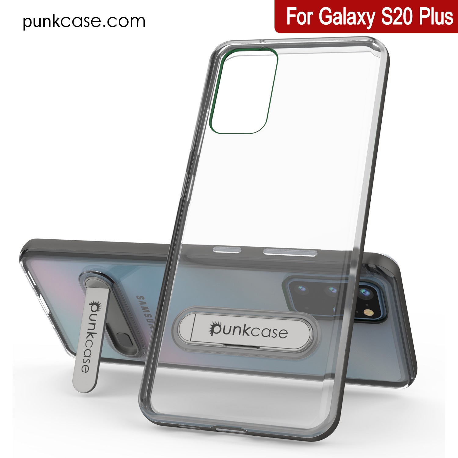 Galaxy S20+ Plus Case, PUNKcase [LUCID 3.0 Series] [Slim Fit] Armor Cover w/ Integrated Screen Protector [Grey]