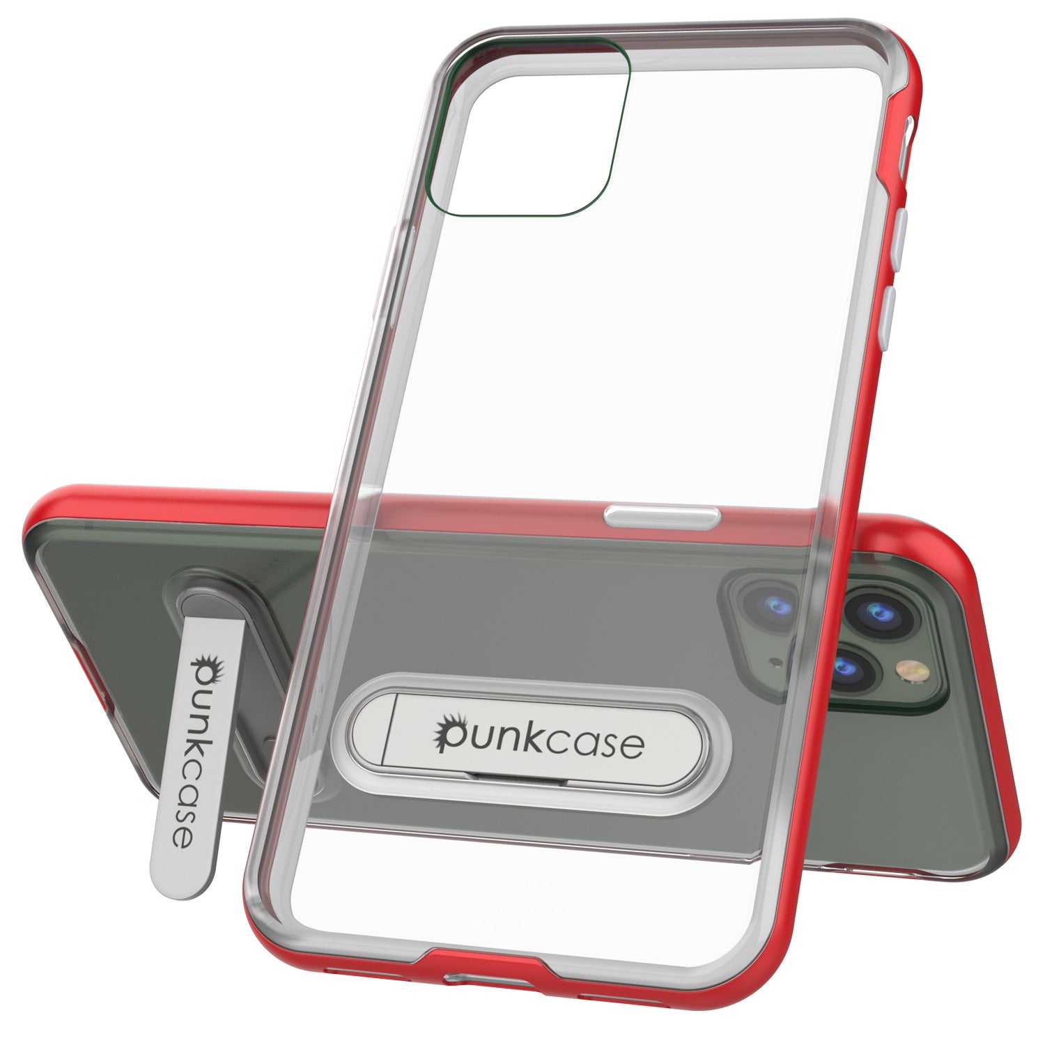 iPhone 11 Pro Max Case, PUNKcase [LUCID 3.0 Series] [Slim Fit] Armor Cover w/ Integrated Screen Protector [Red]