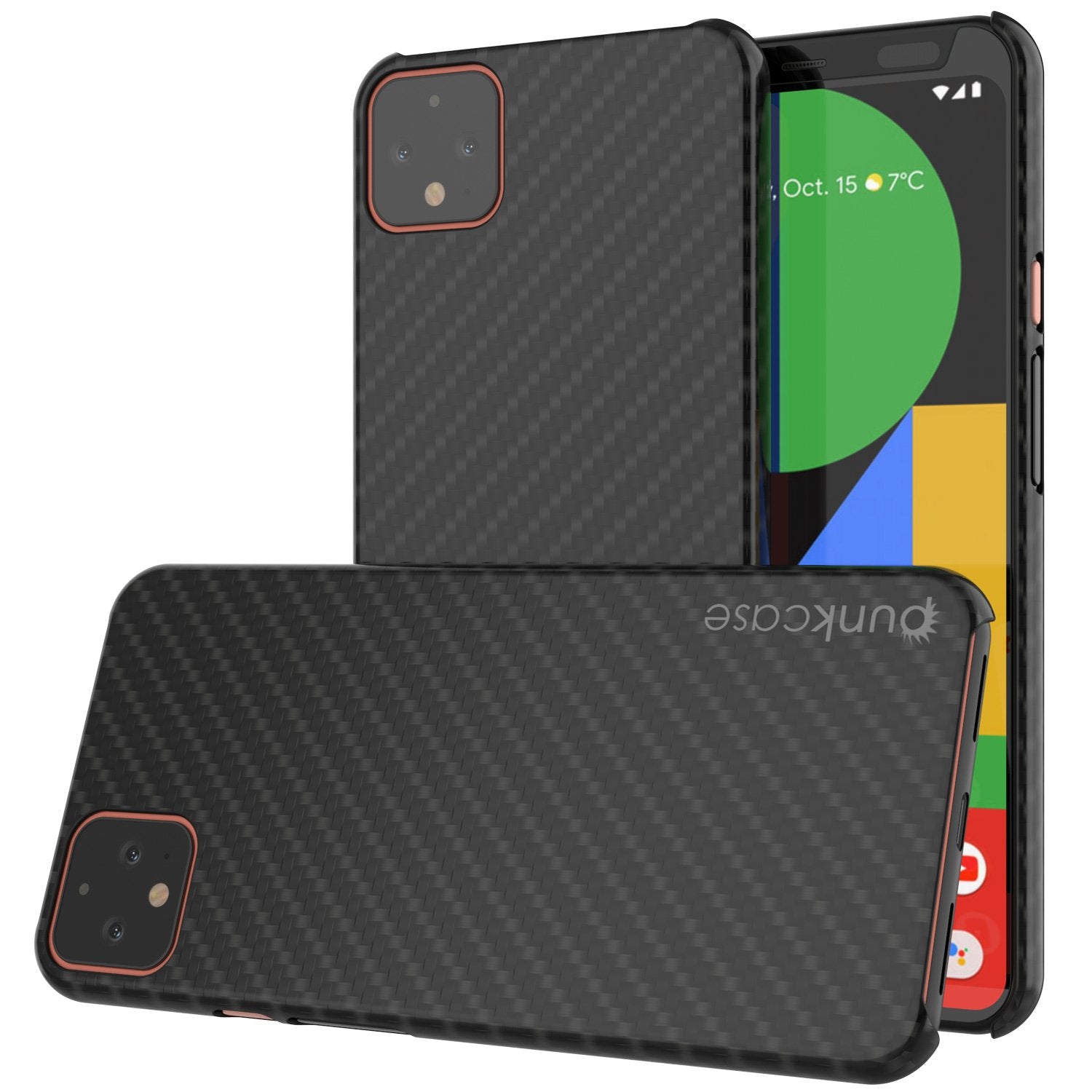 Google Pixel 4 XL CarbonShield Heavy Duty & Ultra Thin Leather Cover