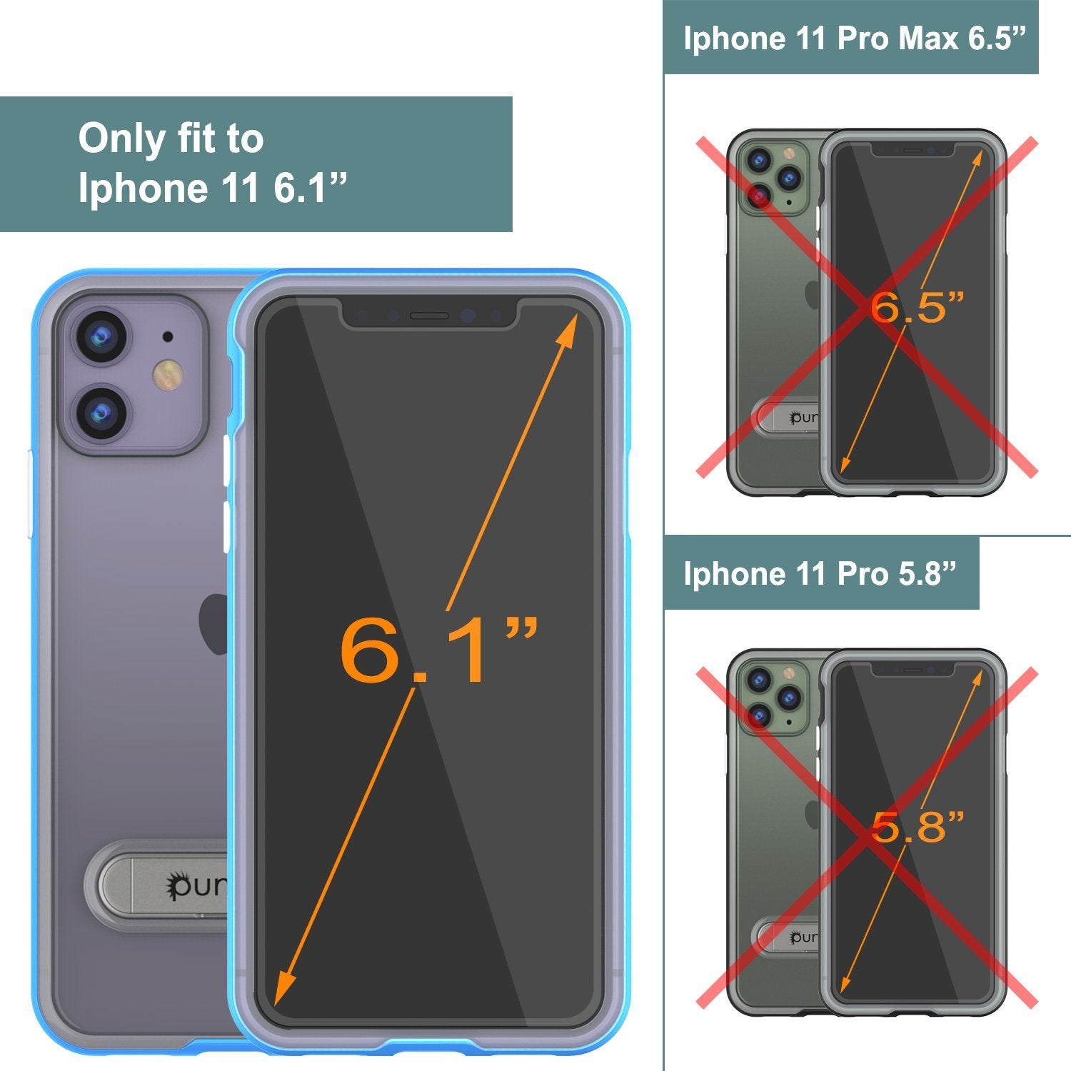 iPhone 12 Mini Case, PUNKcase [LUCID 3.0 Series] [Slim Fit] Protective Cover w/ Integrated Screen Protector [Blue]