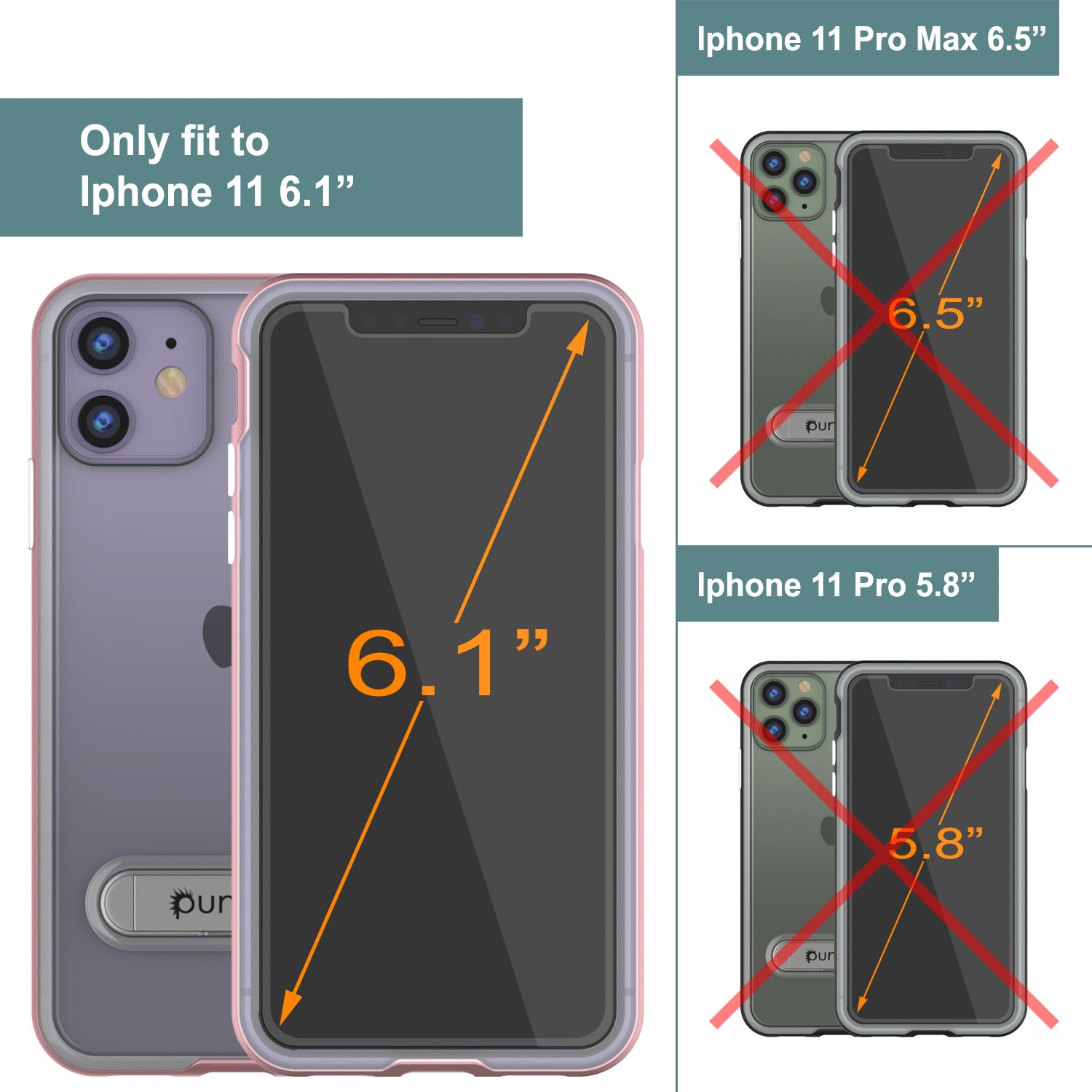 iPhone 11 Case, PUNKcase [LUCID 3.0 Series] [Slim Fit] Armor Cover w/ Integrated Screen Protector [Rose Gold]