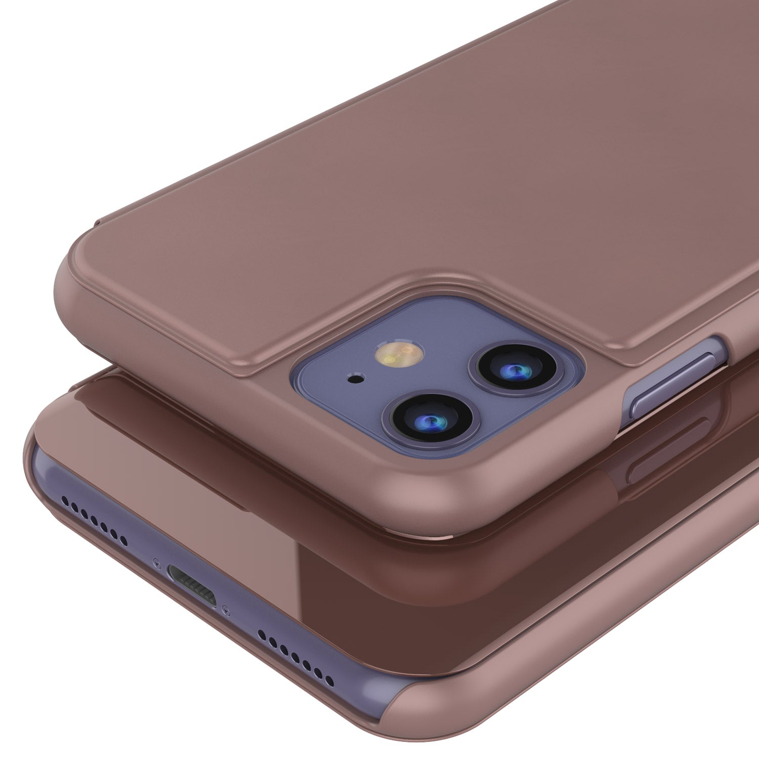 Punkcase iPhone 11 / XI Reflector Case Protective Flip Cover [Rose]