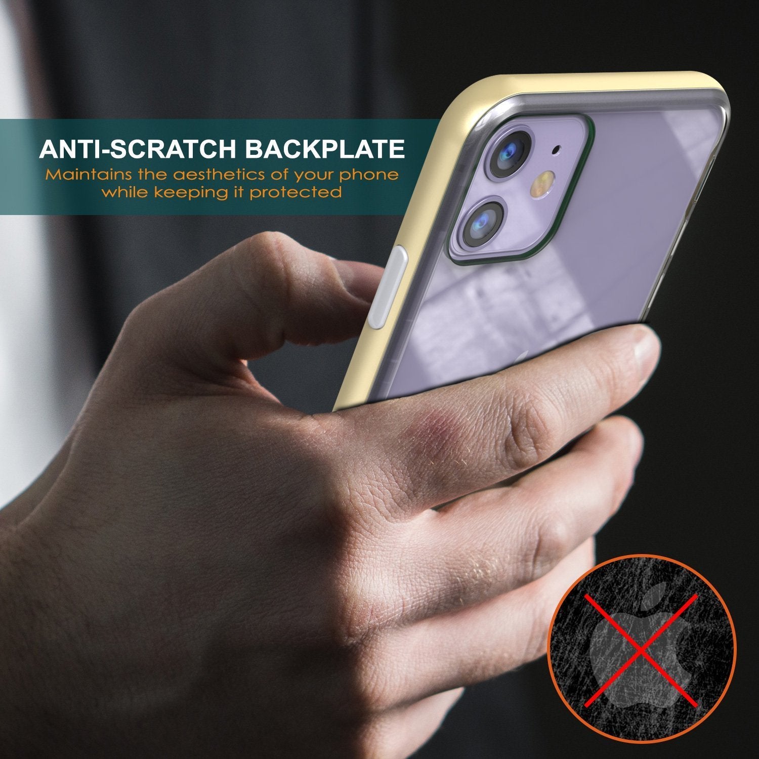 iPhone 12 Mini Case, PUNKcase [LUCID 3.0 Series] [Slim Fit] Protective Cover w/ Integrated Screen Protector [Gold]