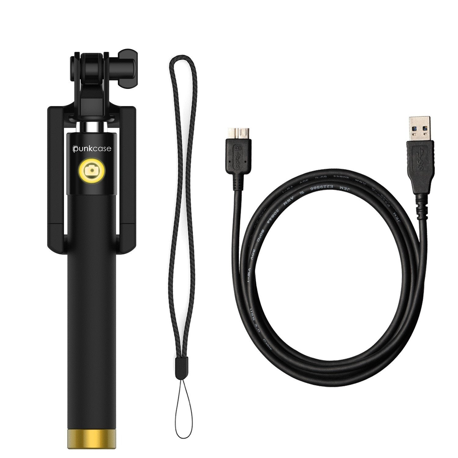 Selfie Stick - Gold, Extendable Monopod with Built-In Bluetooth Remote Shutter