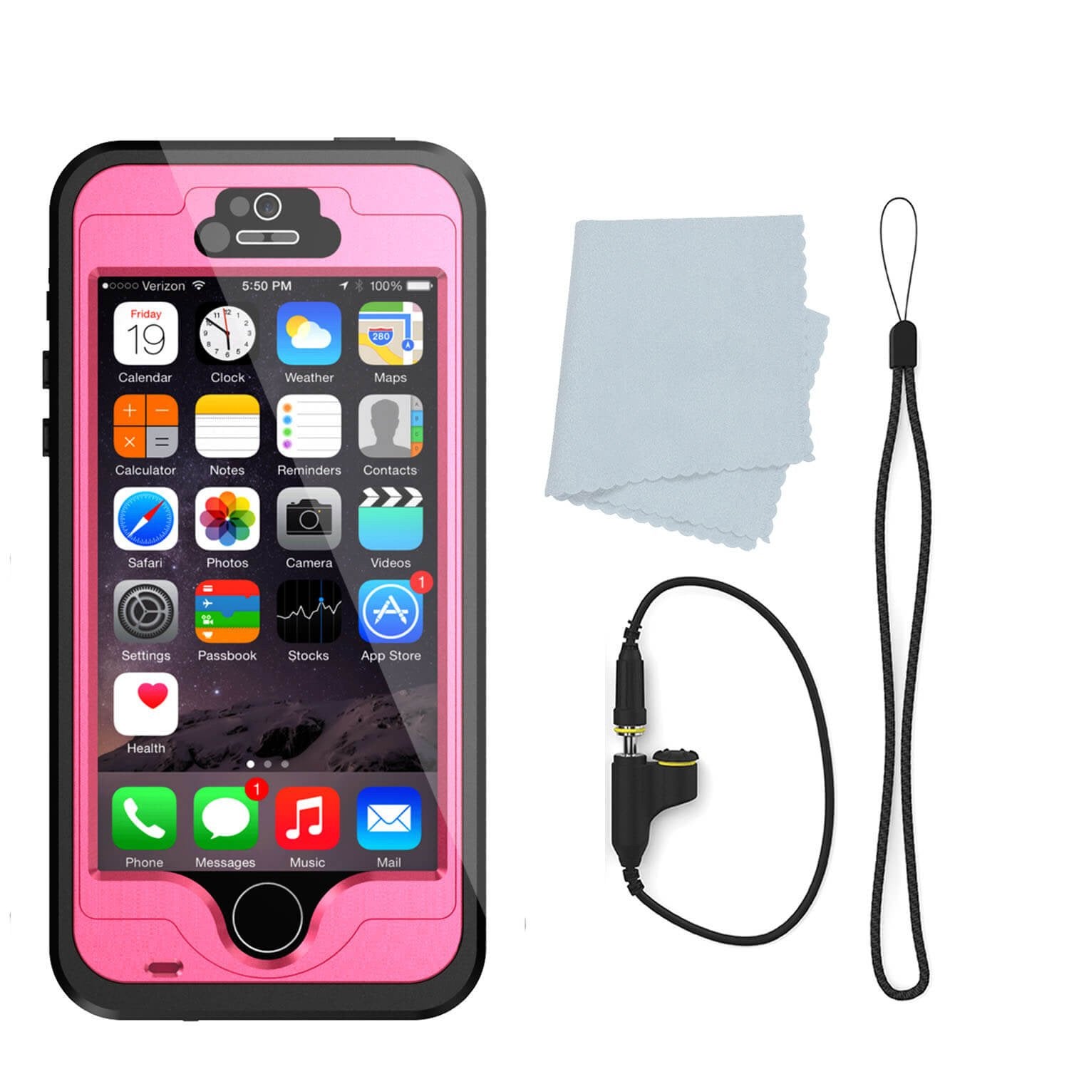 iPhone 5S/5 Waterproof Case, PunkCase StudStar Pink Case Water/Shock/Dirt Proof | Lifetime Warranty